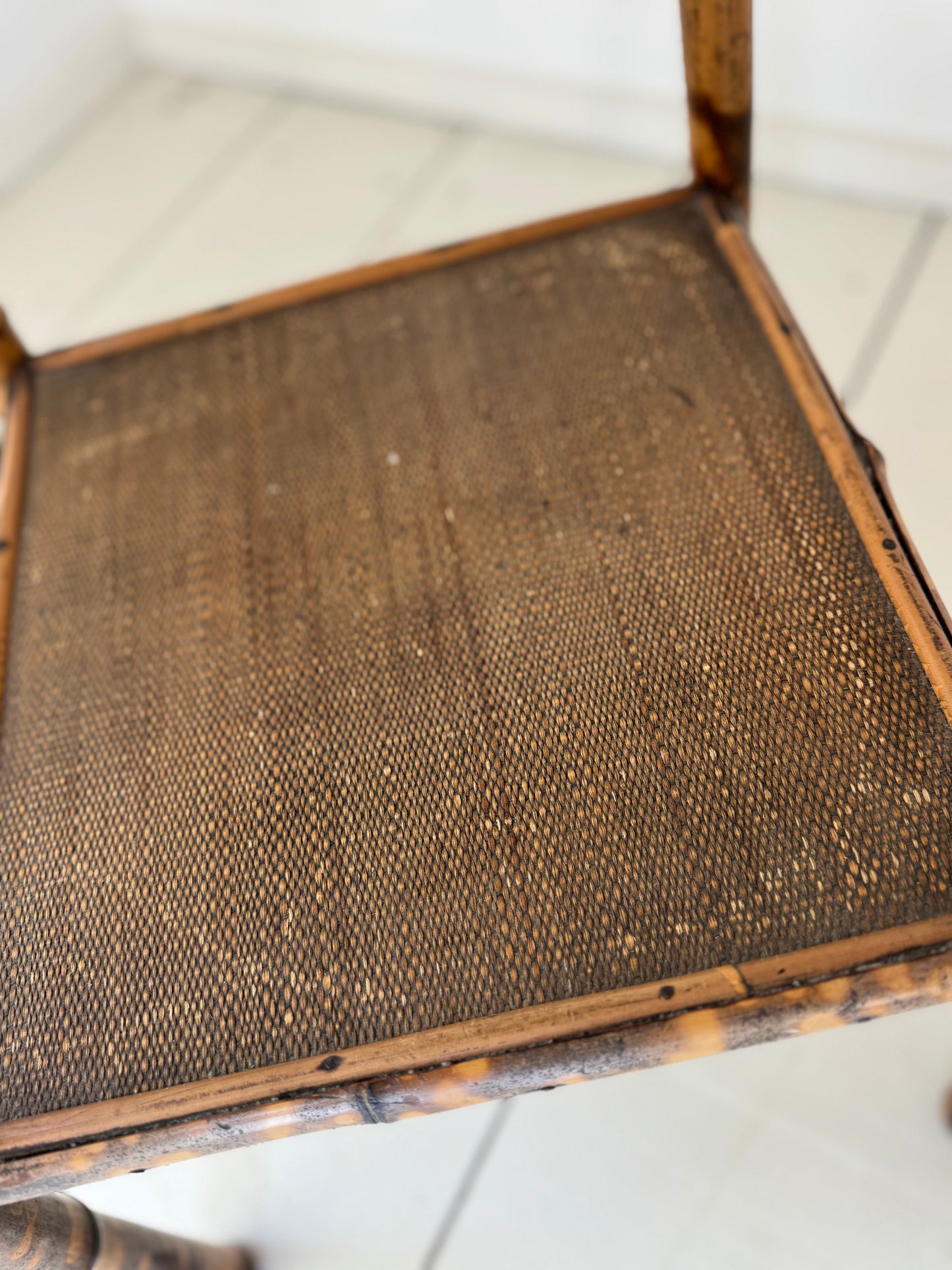Victorian Tortoiseshell Bamboo Side Table