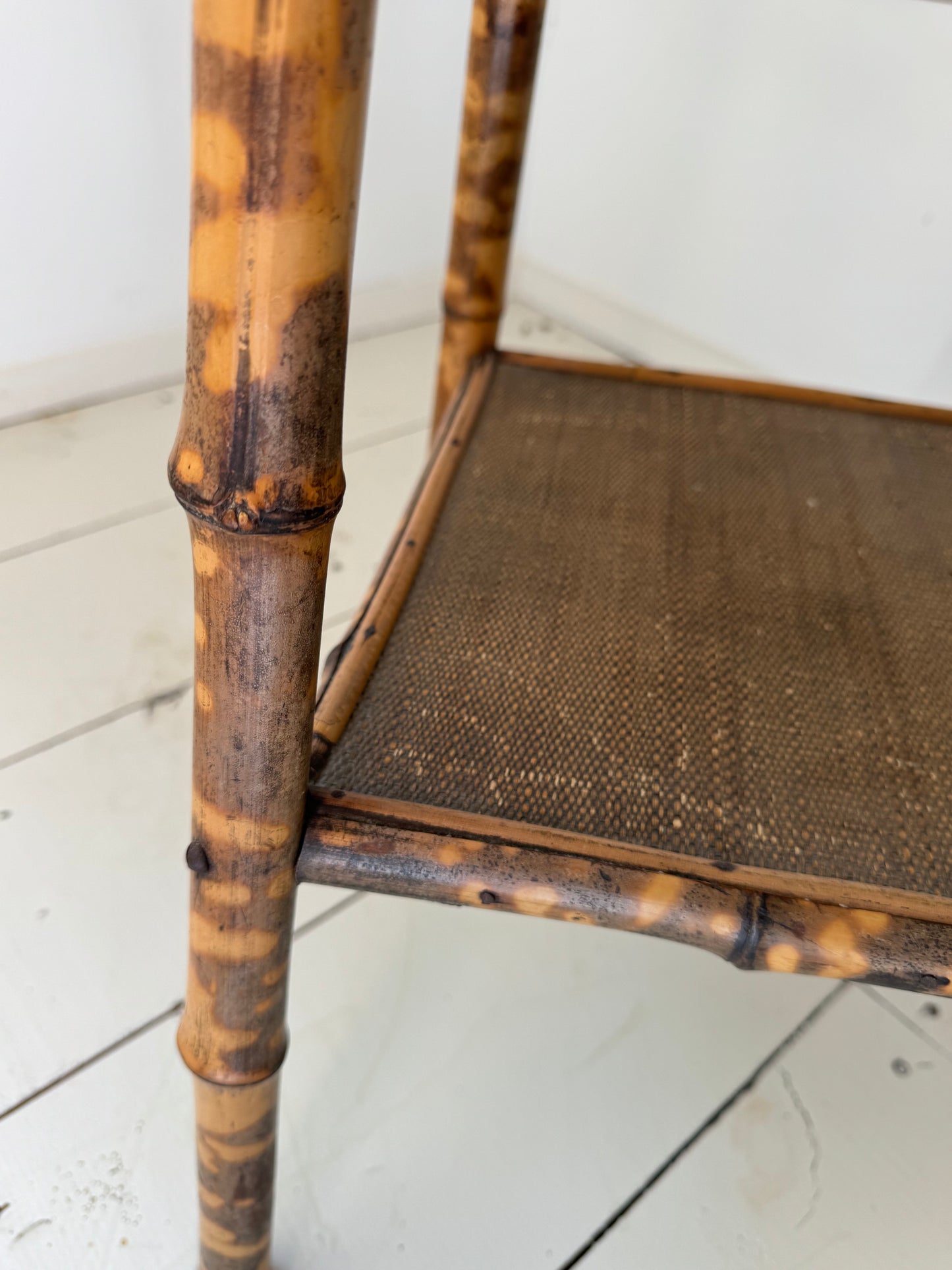 Victorian Tortoiseshell Bamboo Side Table