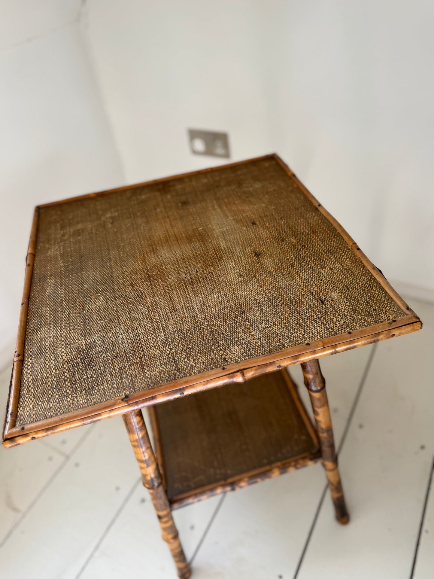 Victorian Tortoiseshell Bamboo Side Table