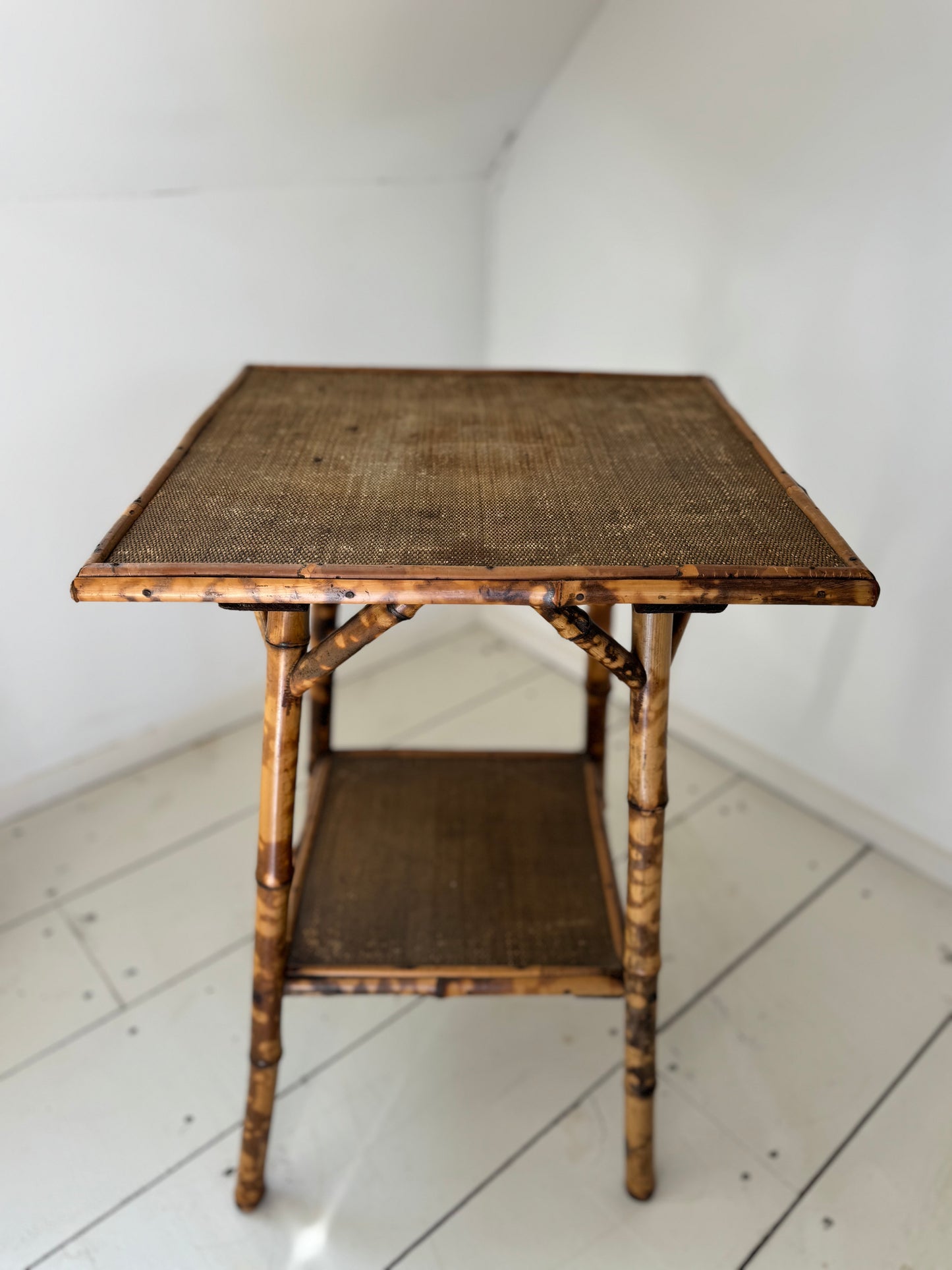 Victorian Tortoiseshell Bamboo Side Table