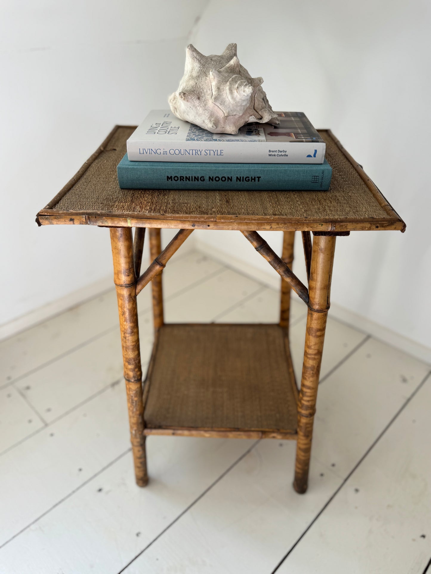 Victorian Tortoiseshell Bamboo Side Table