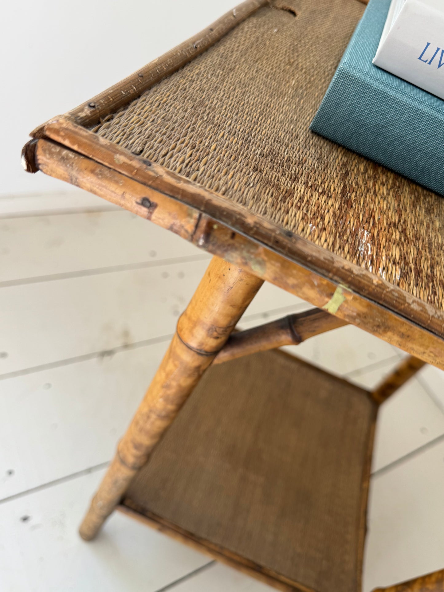 Victorian Tortoiseshell Bamboo Side Table