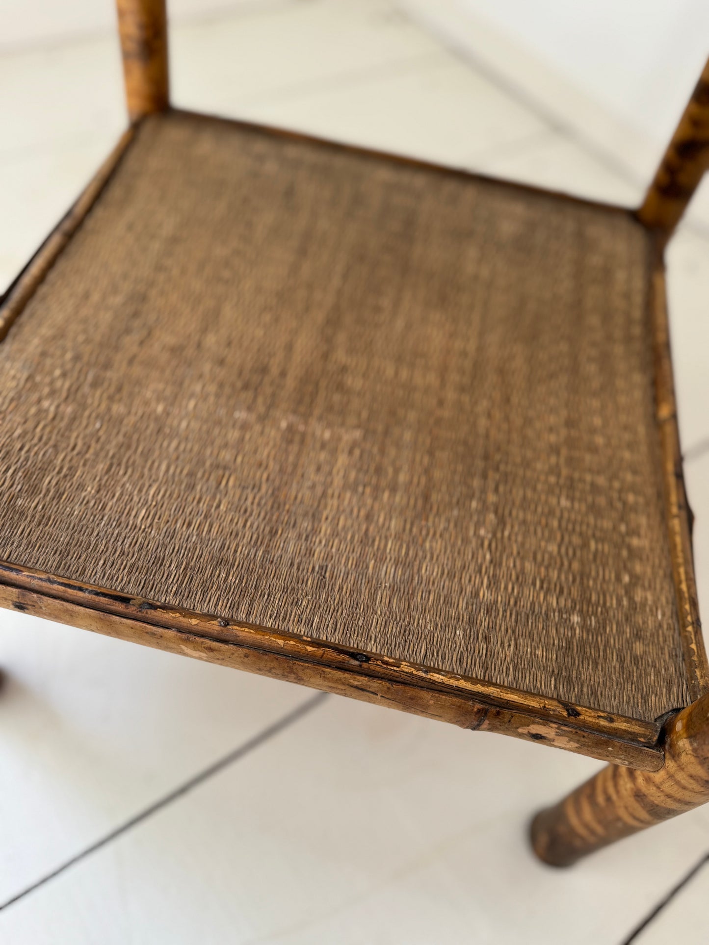 Victorian Tortoiseshell Bamboo Side Table