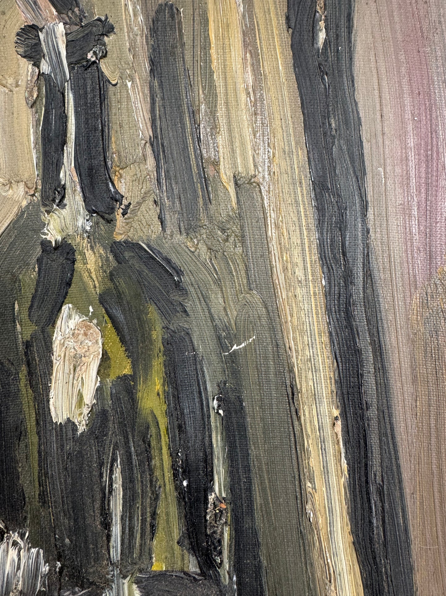 Vintage Mid Century Impasto Still Life Acrylic On Board