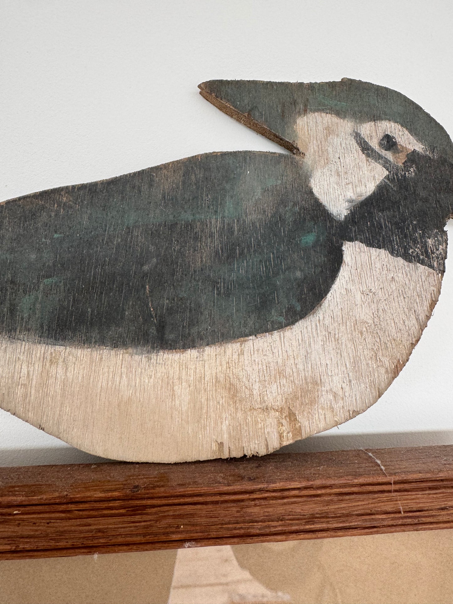 Vintage French Handmade Lapwing Decoy