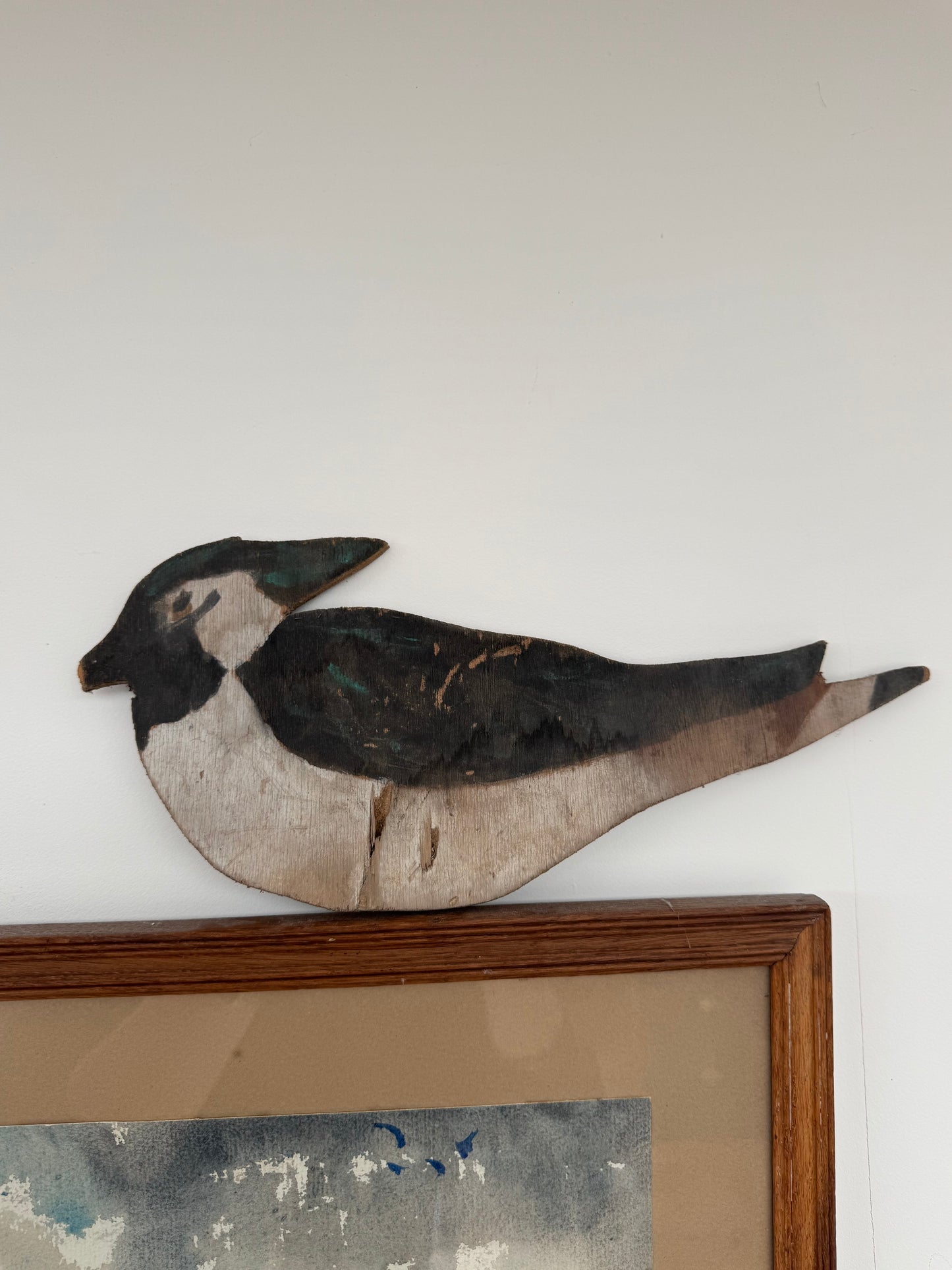 Vintage French Handmade Lapwing Decoy