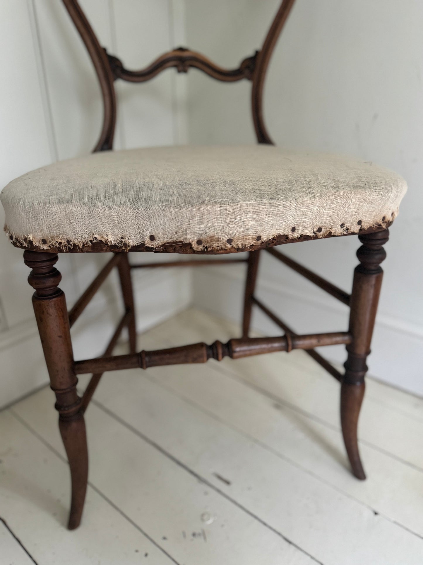 Vintage Victorian Balloon Back Chair