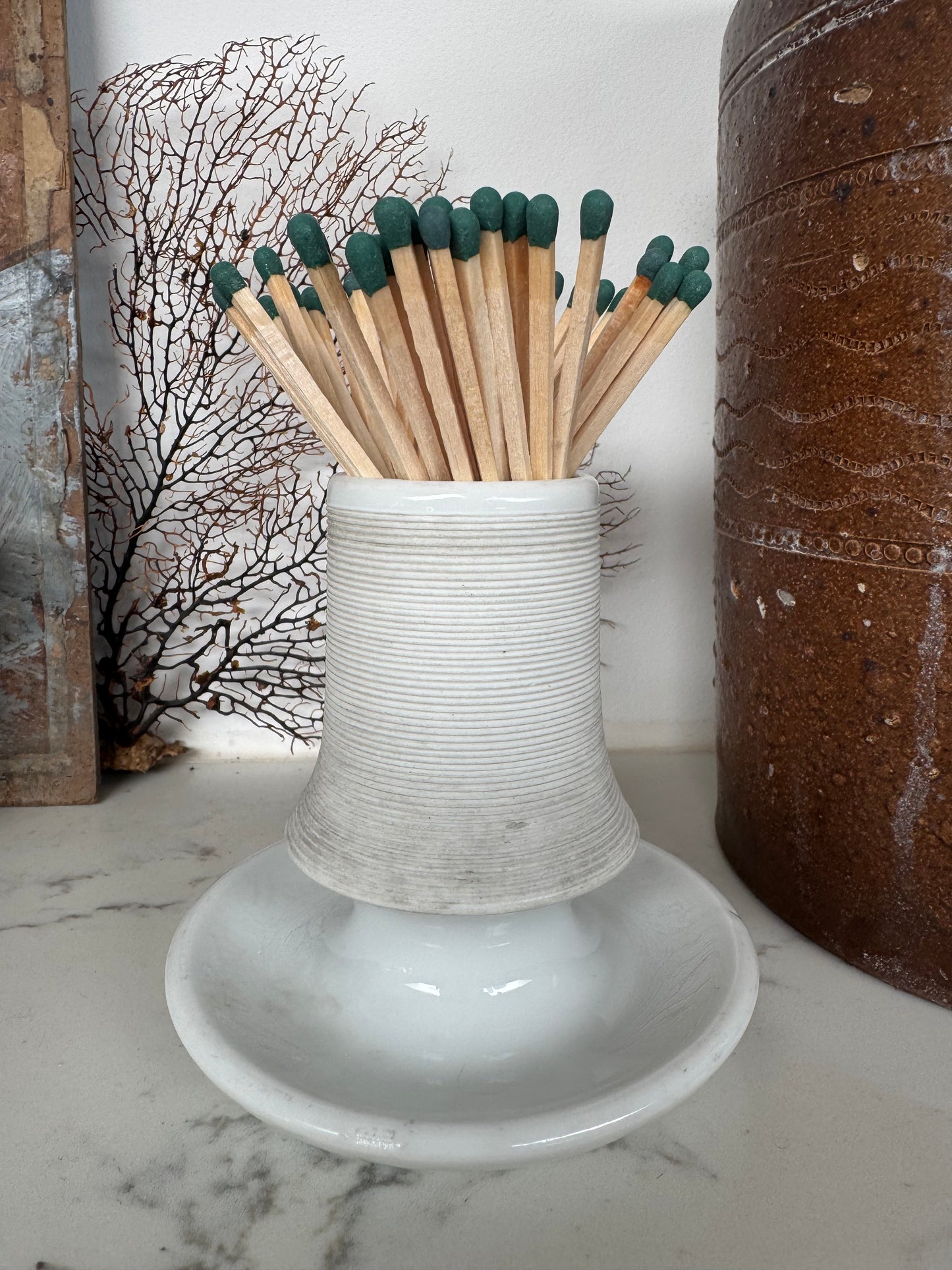 Antique French Match Pot