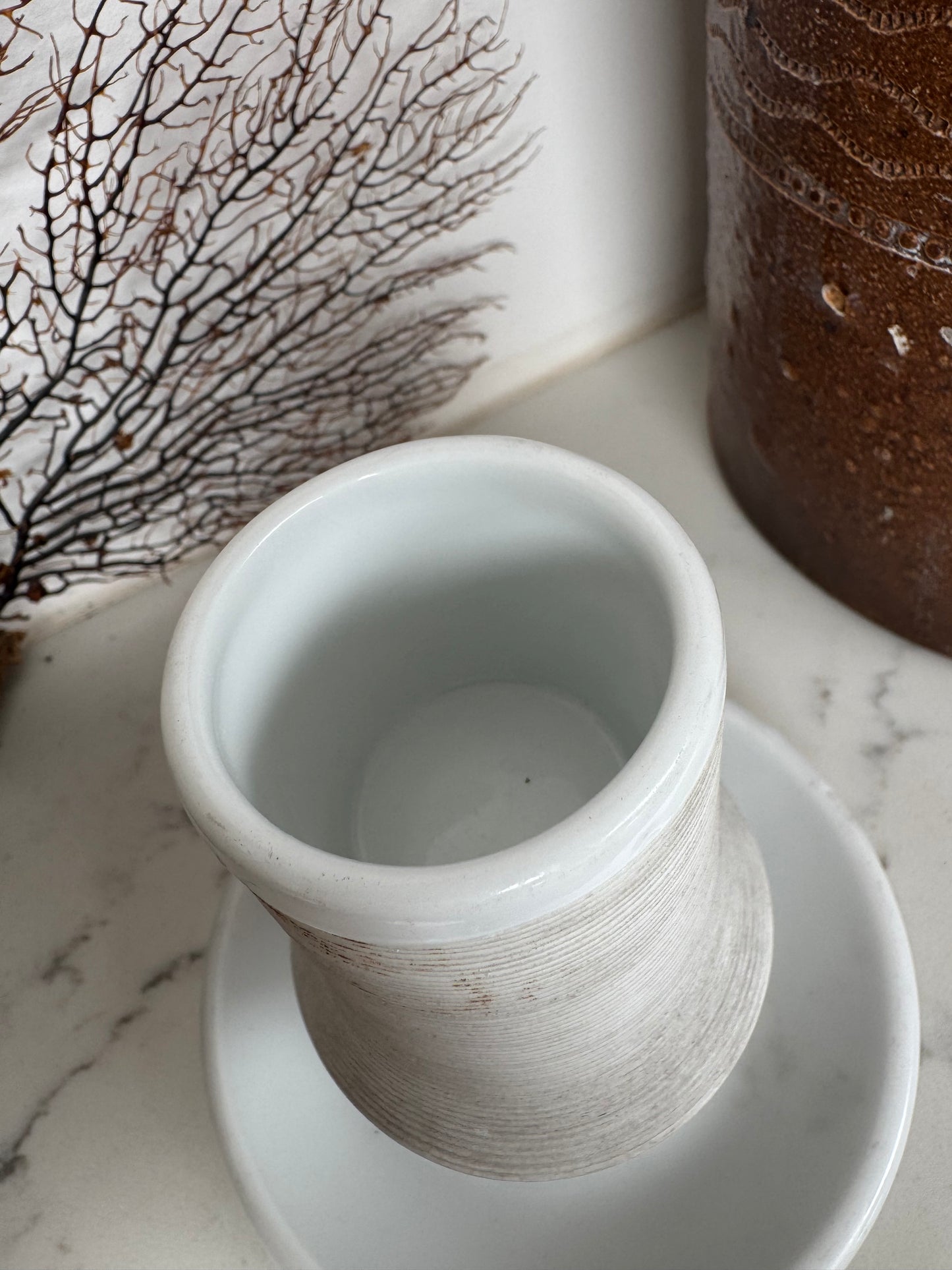 Antique French Match Pot