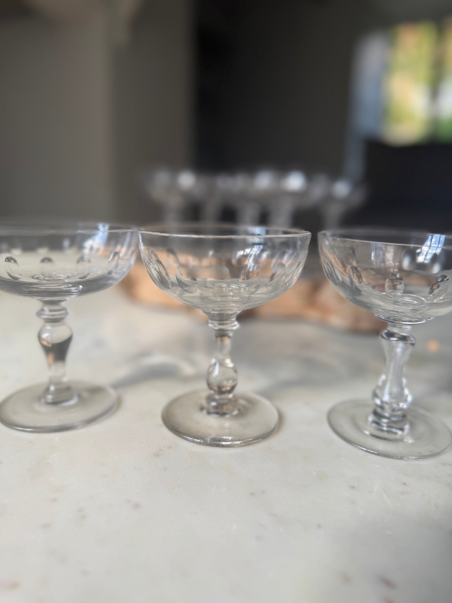 Set of 6 Vintage French Champagne Coupes