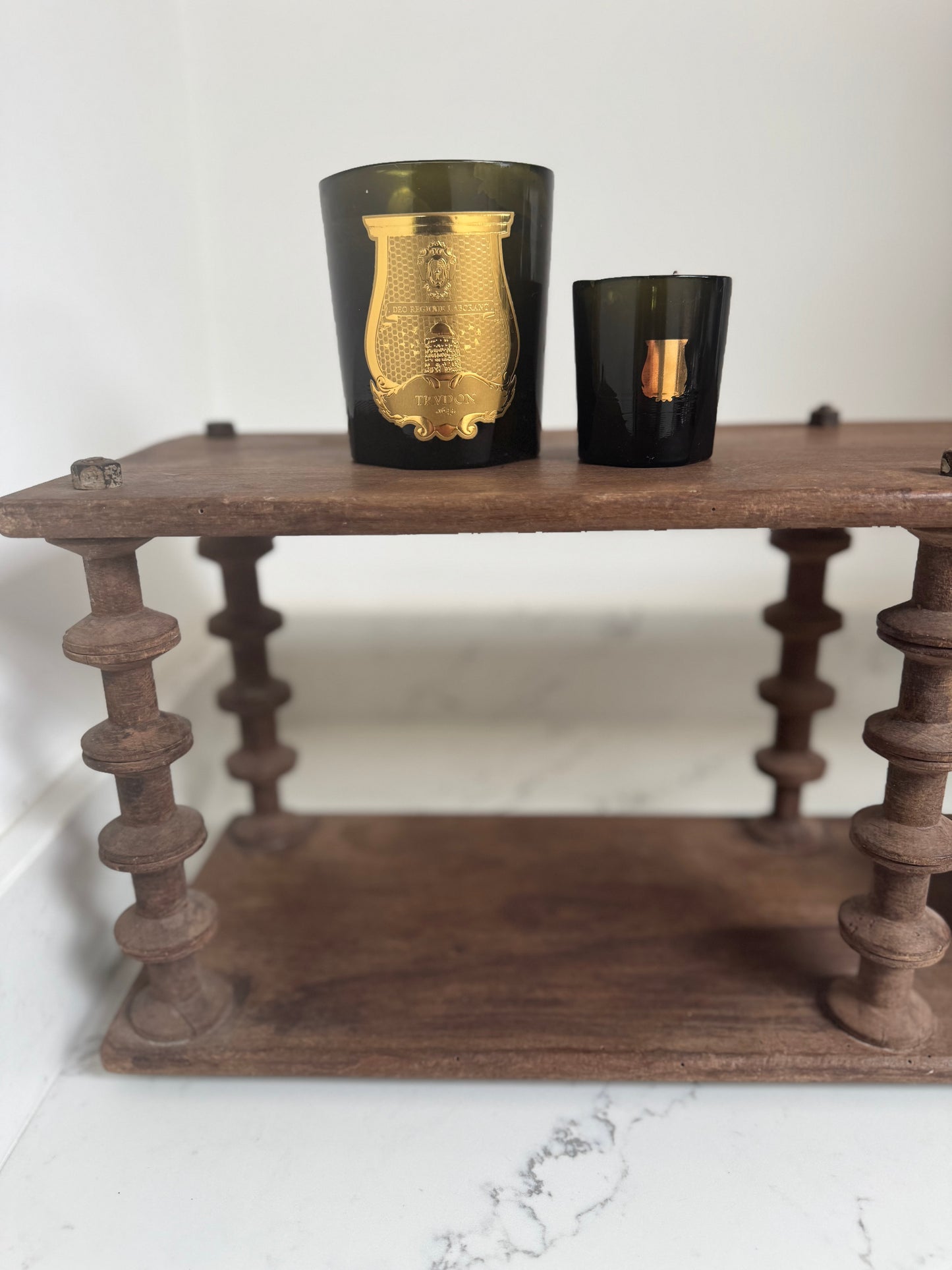Vintage French Bobbin Spool Hanging Shelves