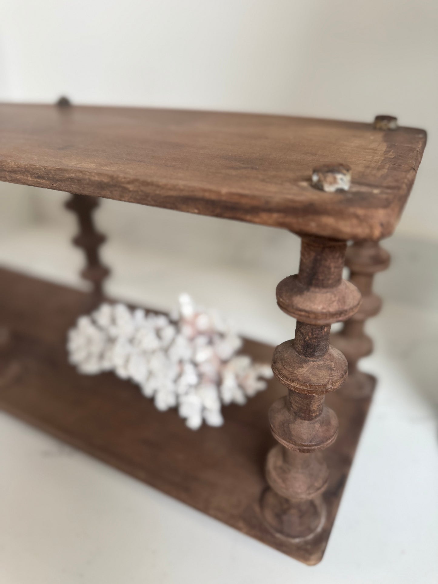 Vintage French Bobbin Spool Hanging Shelves