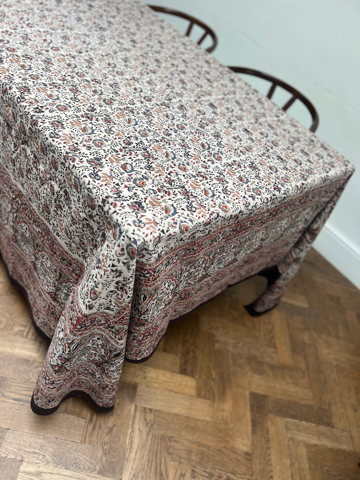 Vintage Indian Block Printed Table Cloth