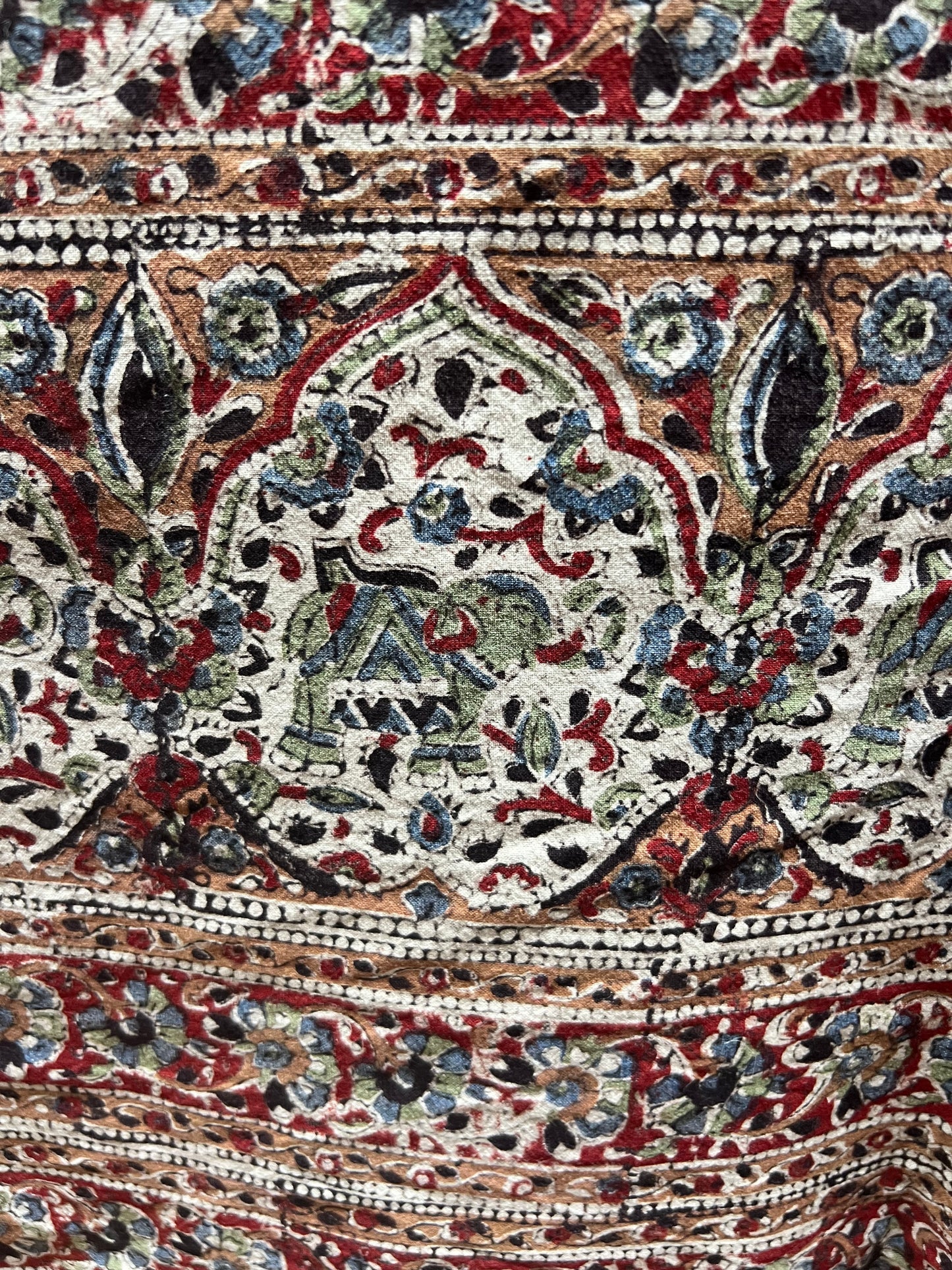 Vintage Indian Block Printed Table Cloth