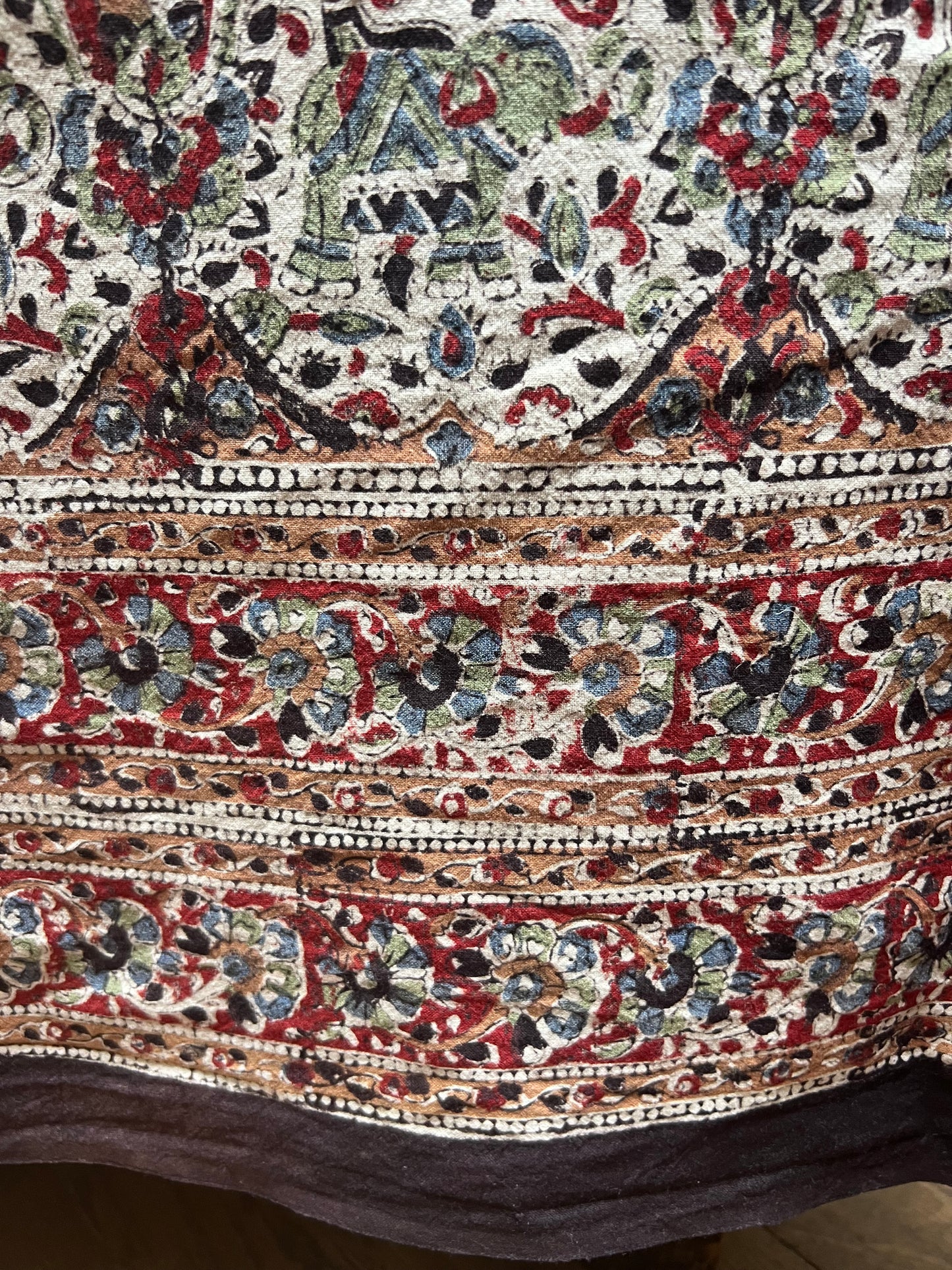 Vintage Indian Block Printed Table Cloth