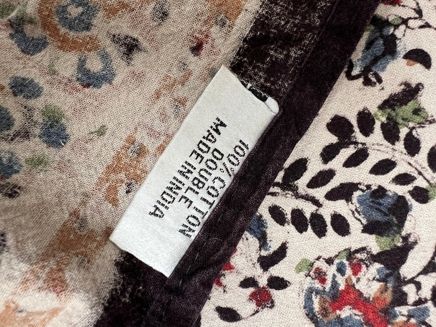 Vintage Indian Block Printed Table Cloth