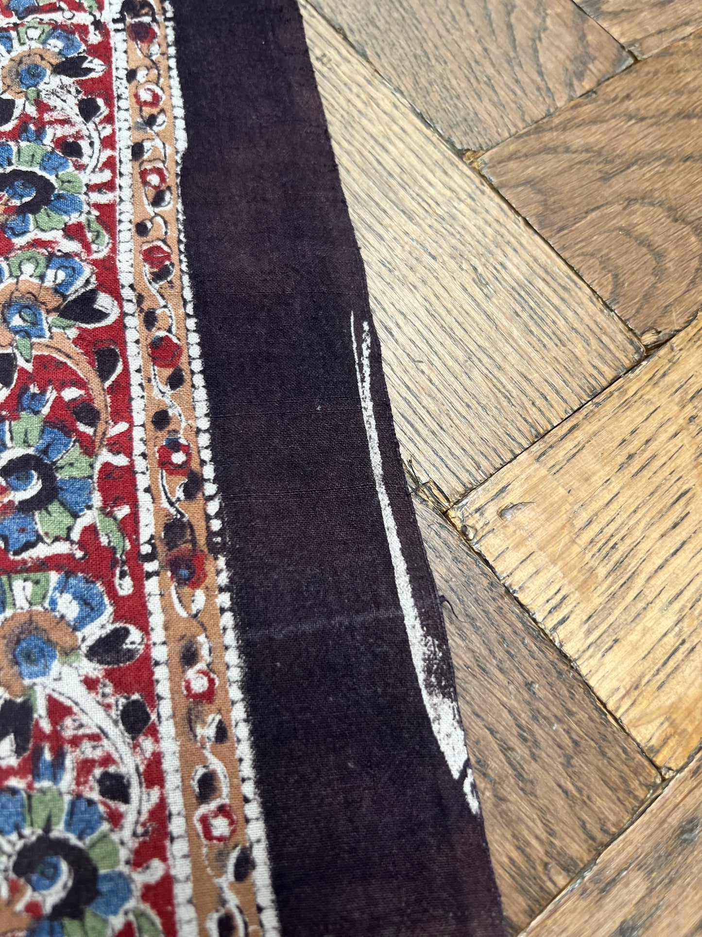 Vintage Indian Block Printed Table Cloth