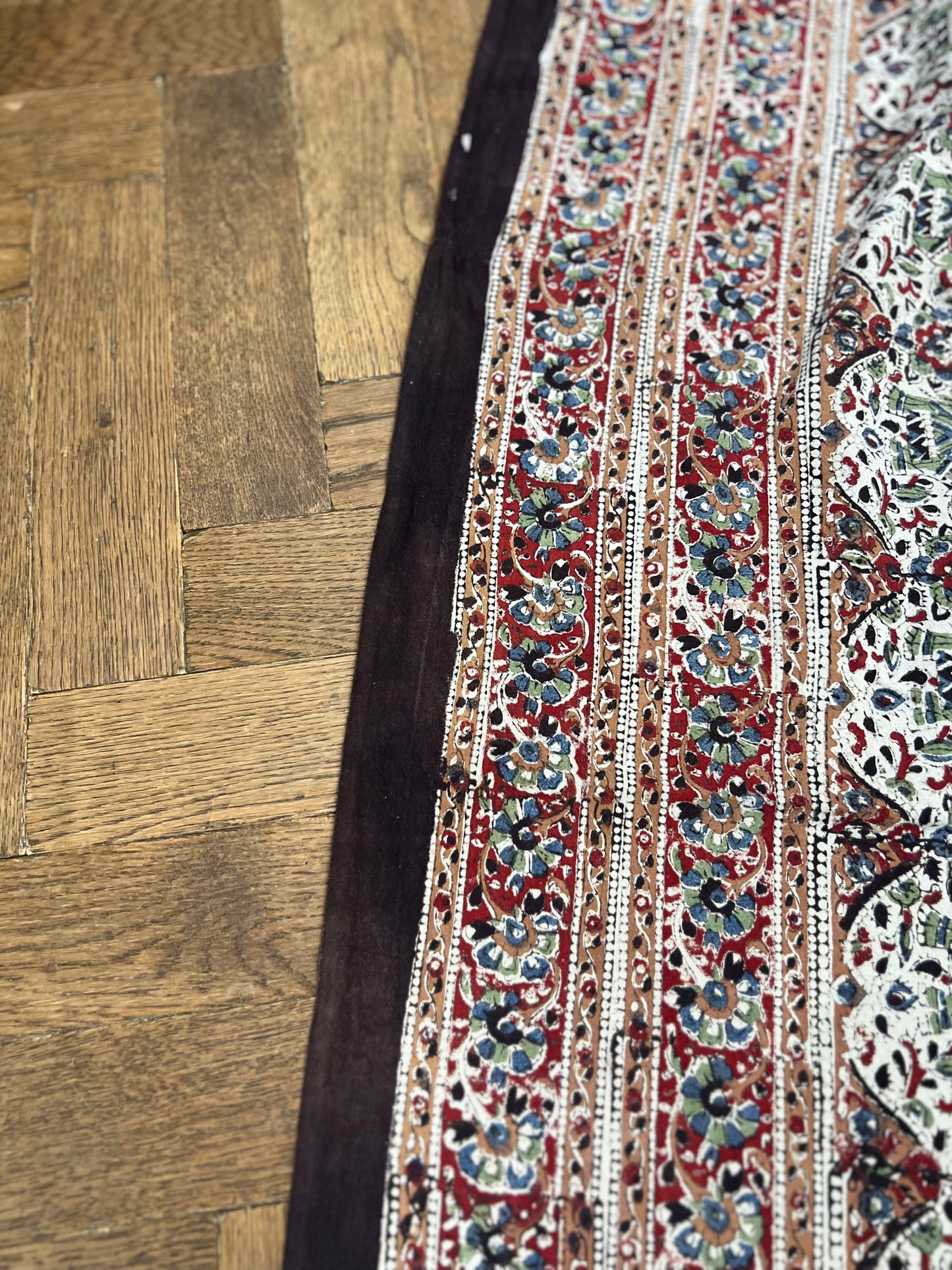 Vintage Indian Block Printed Table Cloth