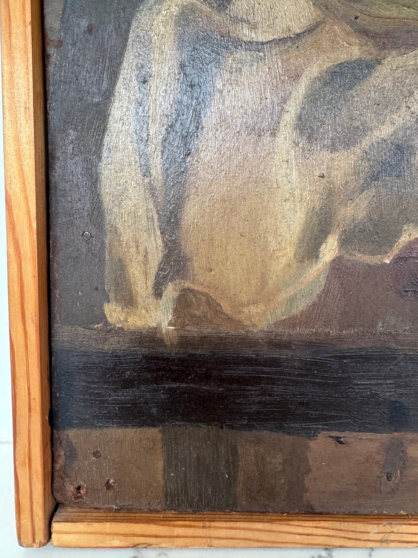 Vintage Mid Century Still Life Oil On Canvas Framed