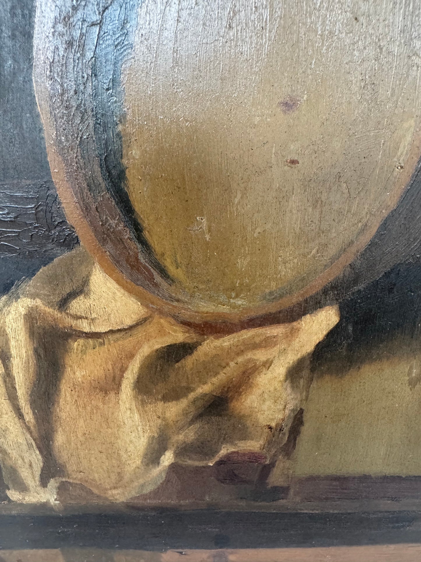 Vintage Mid Century Still Life Oil On Canvas Framed
