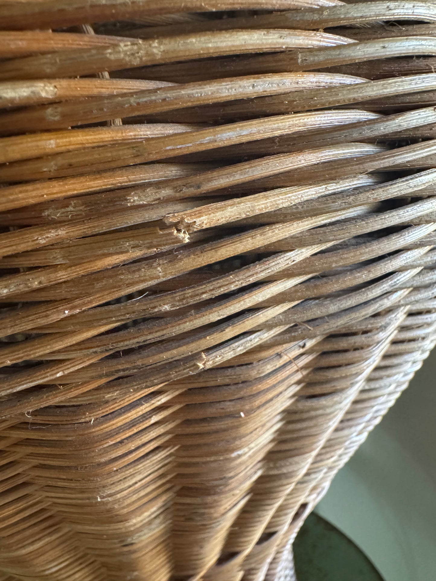 Very Large Vintage Rattan Vase