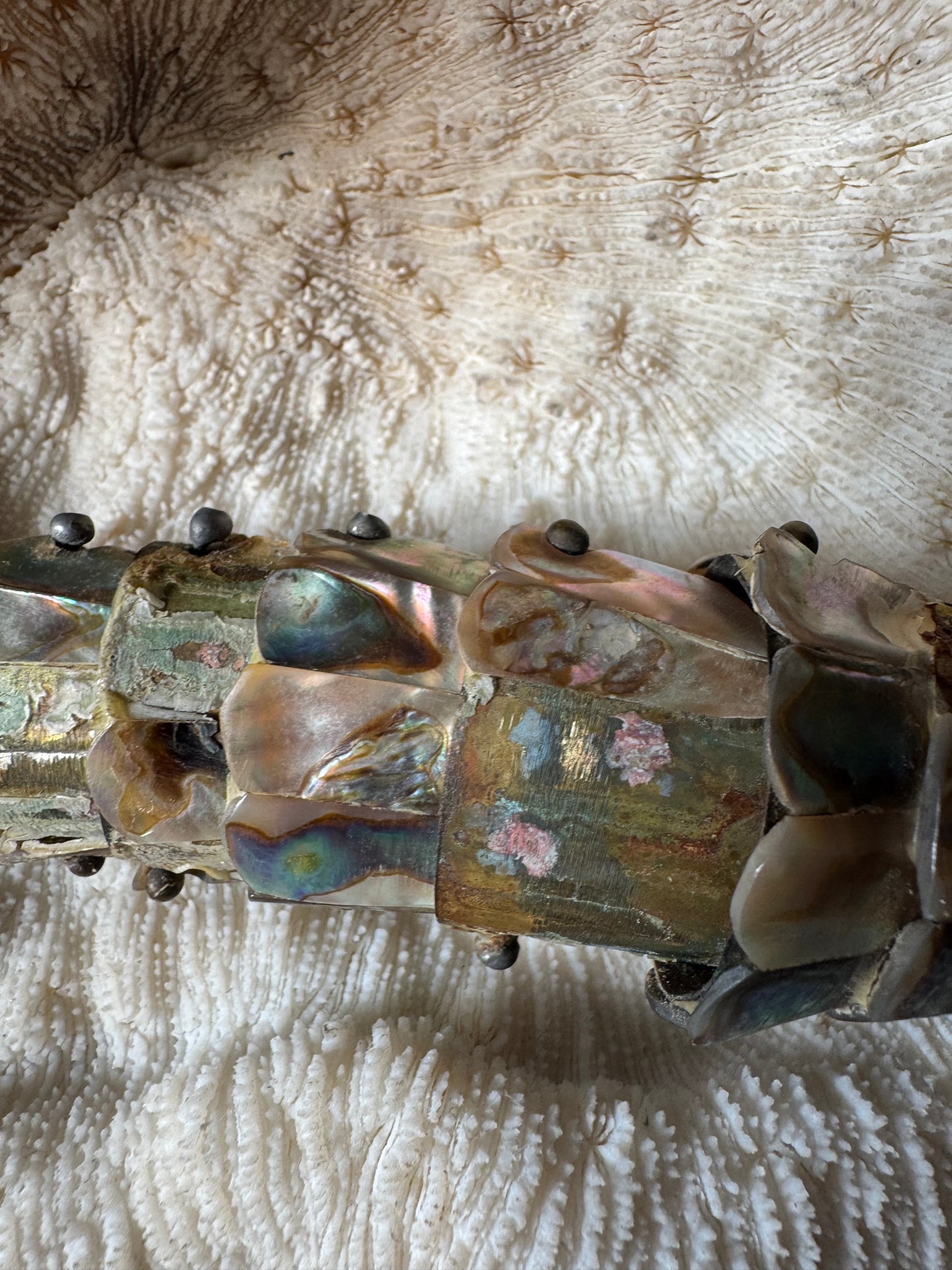 Beautiful Vintage Abalone Fish Bottle Opener