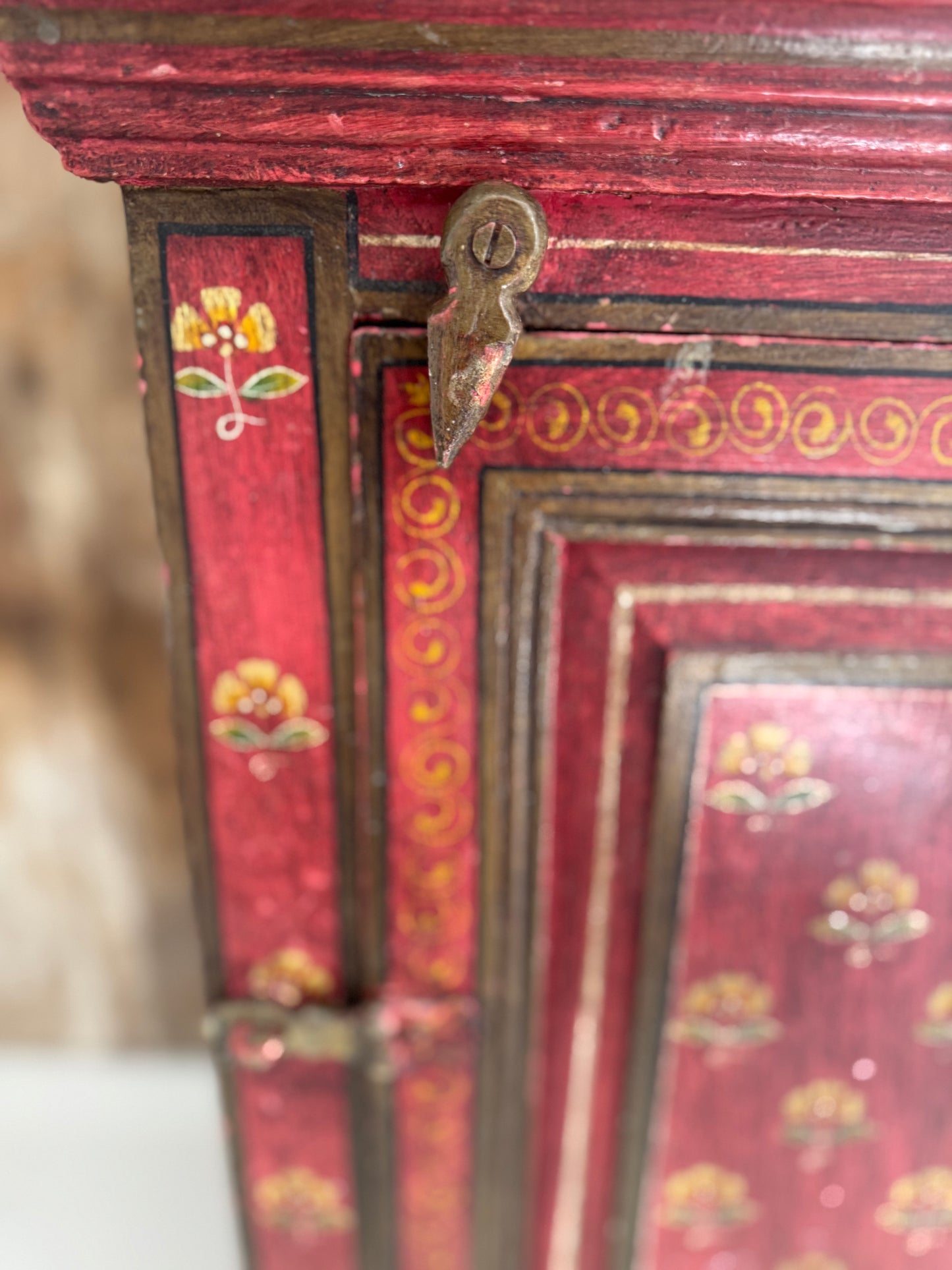 Vintage Hand Painted Cupboard