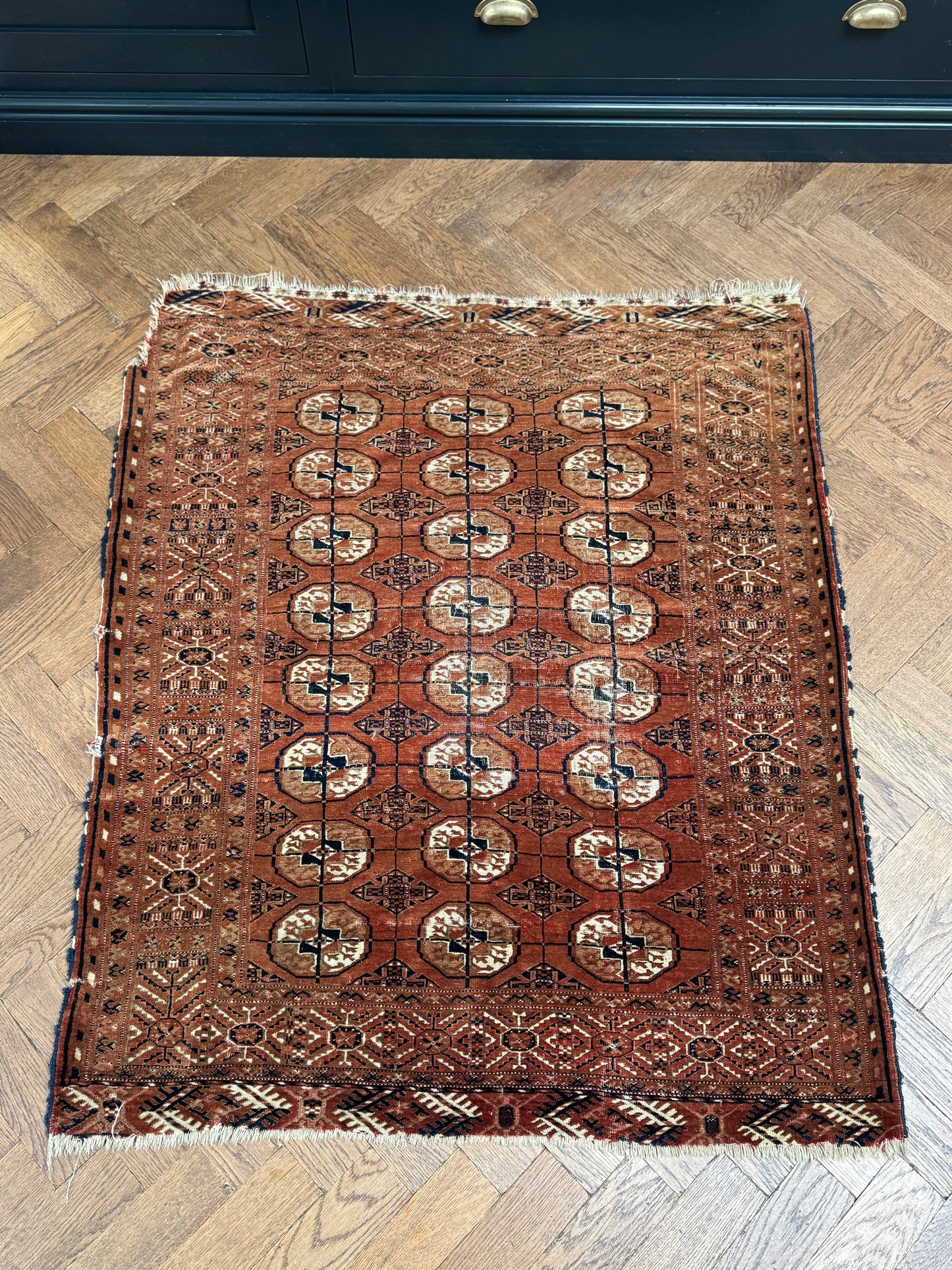 Early 1900's Turkomen Rug Hand Knotted Rug