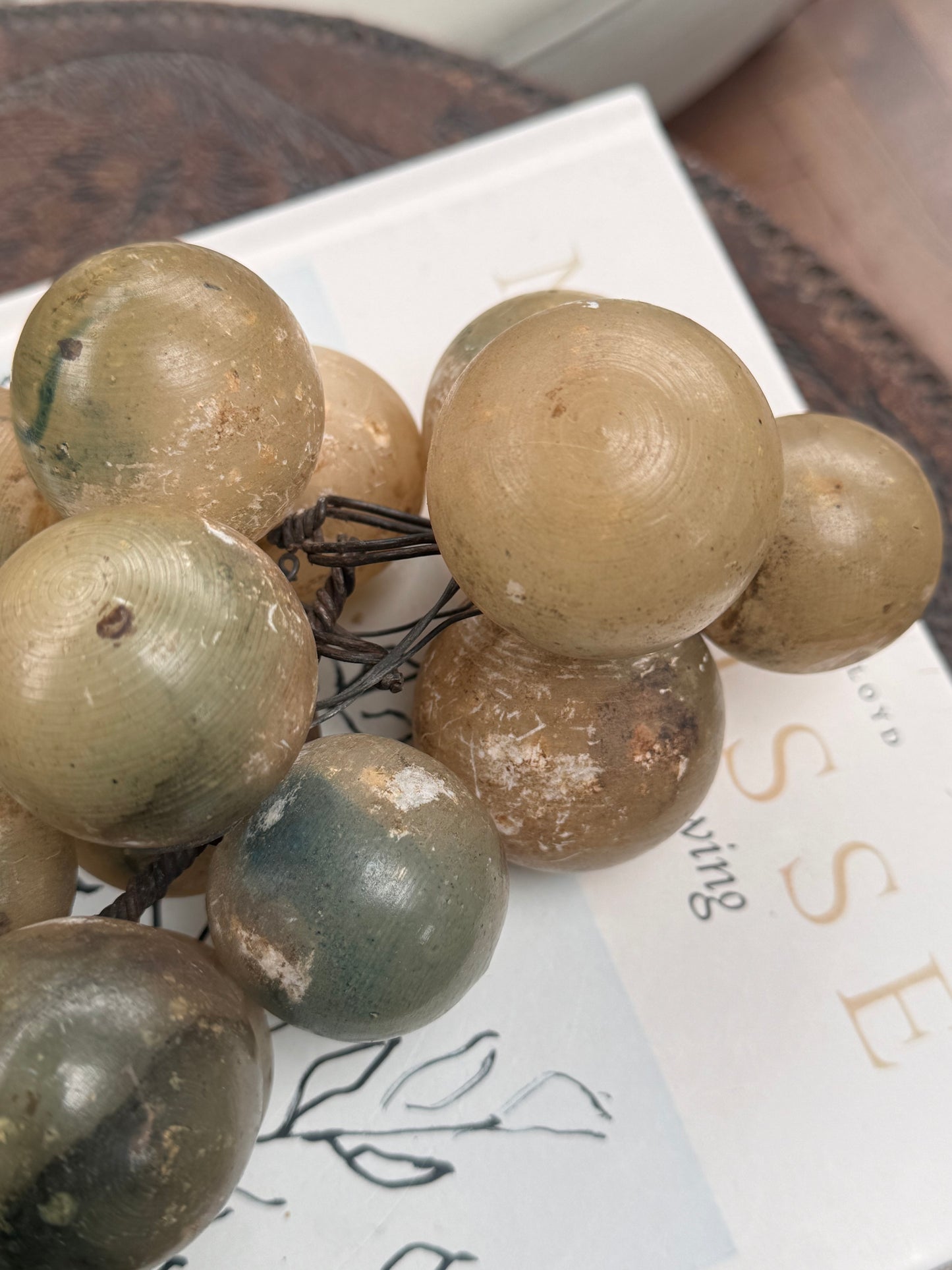 Vintage Large Italian Alabaster Grapes