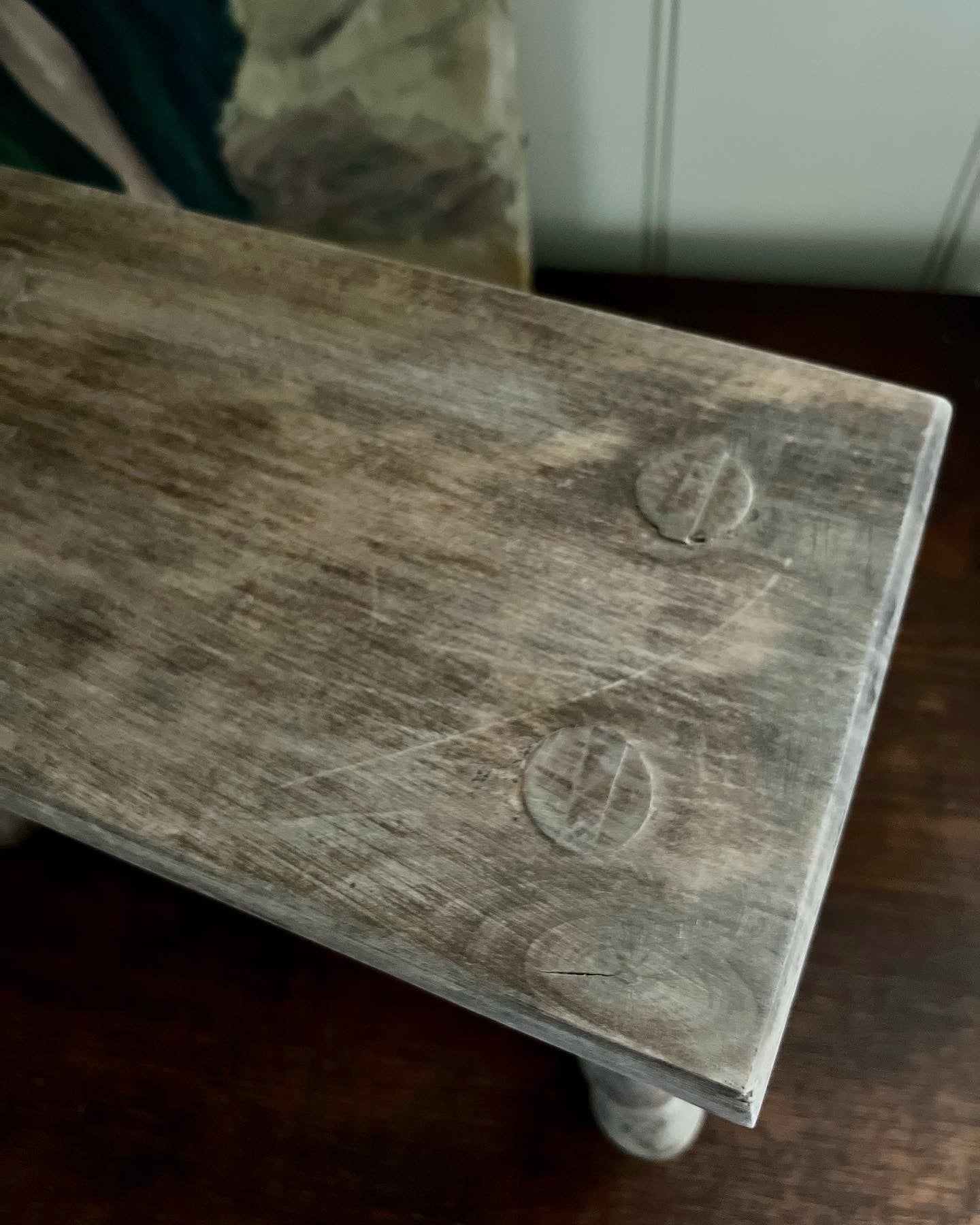 Vintage French Bobbin Leg Milking Stool