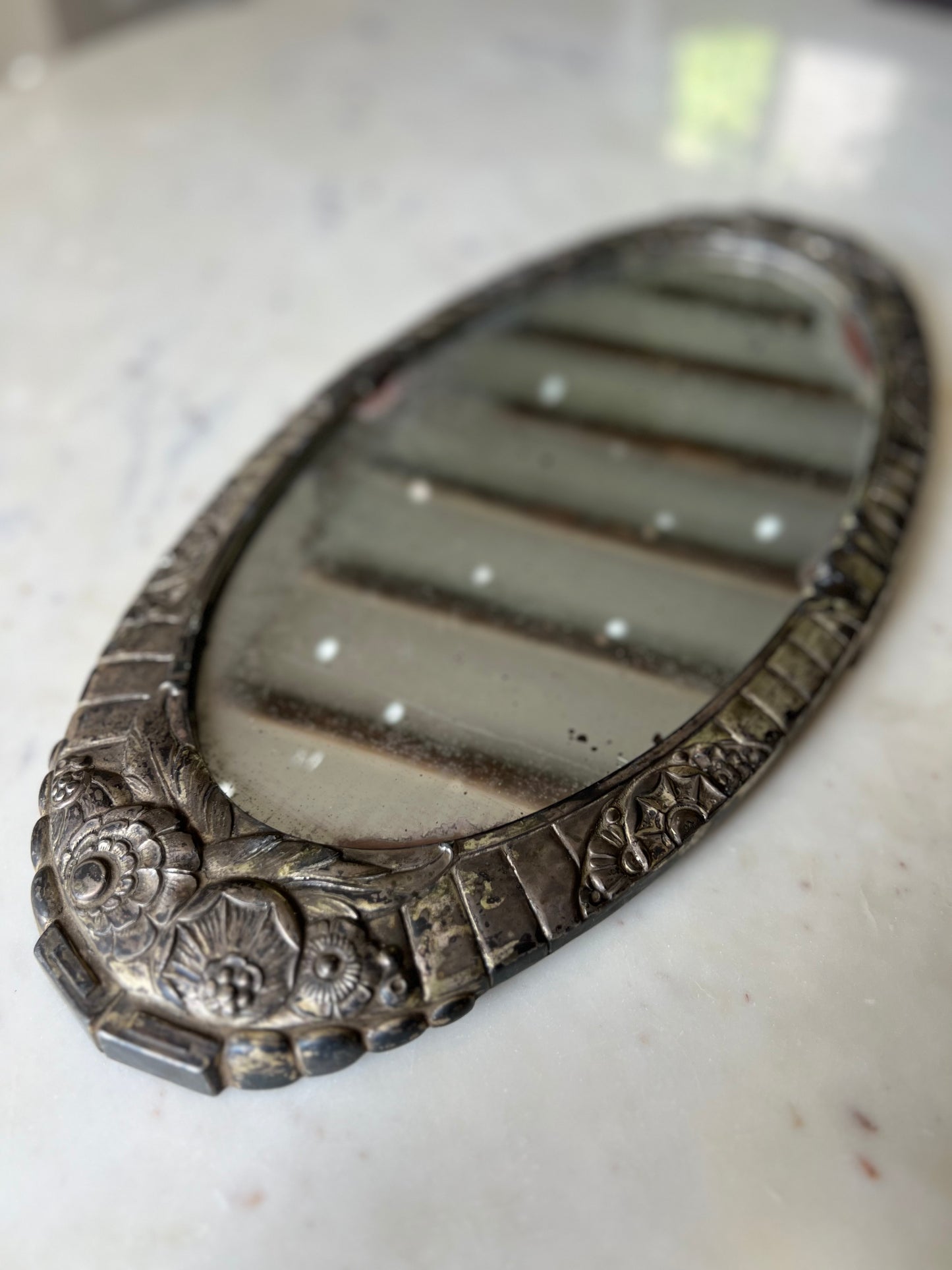 Vintage French Art Deco Mirrored Tray