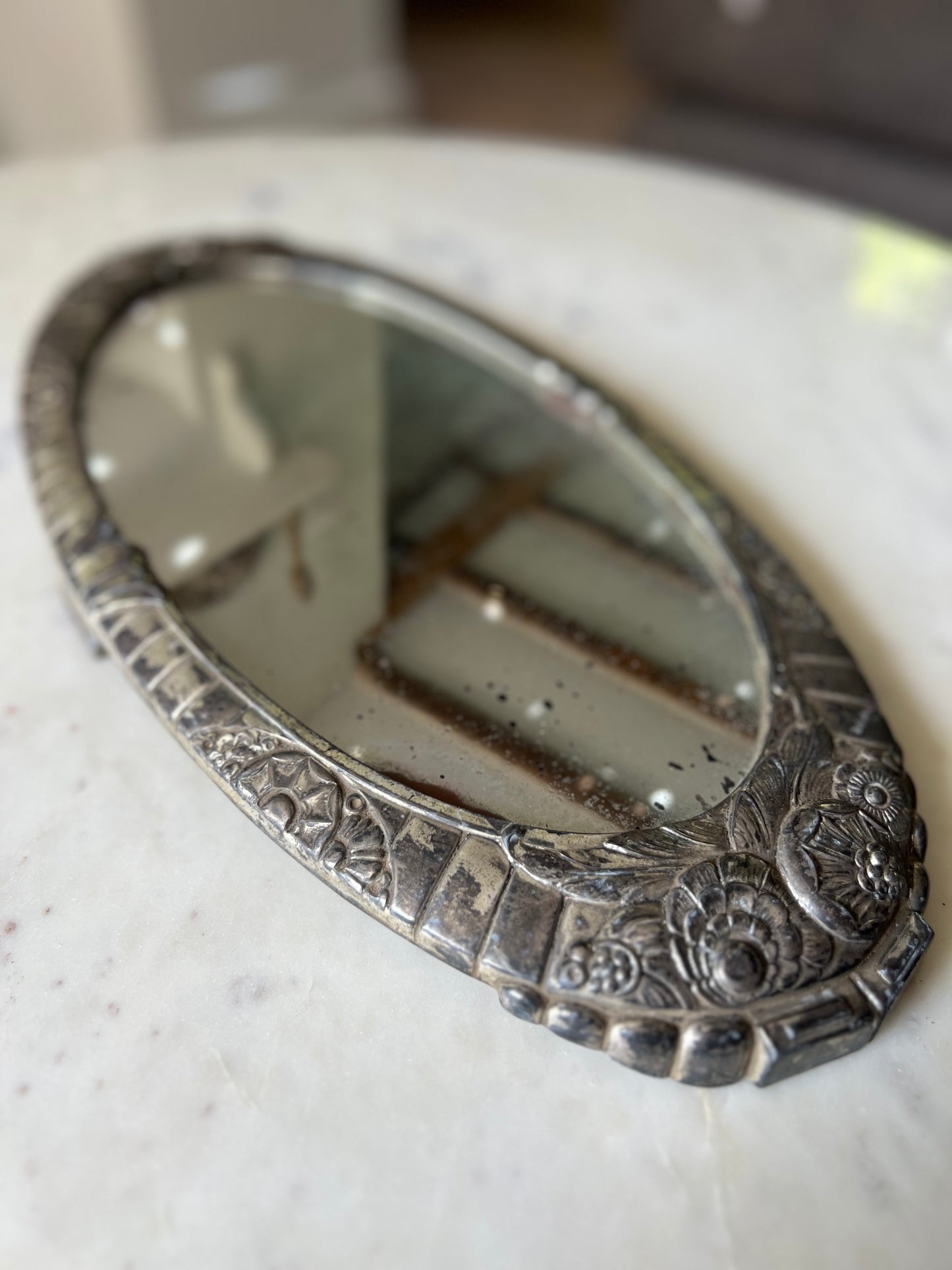 Vintage French Art Deco Mirrored Tray