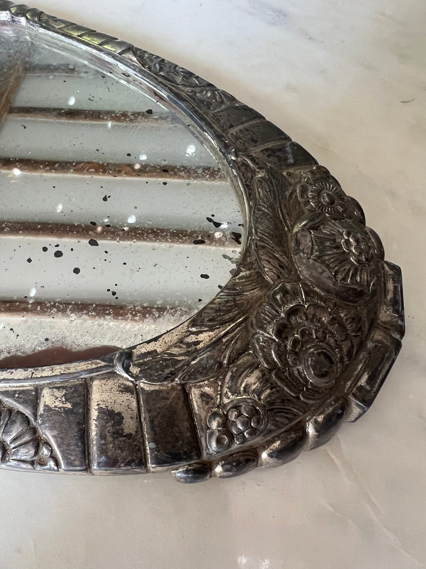 Vintage French Art Deco Mirrored Tray