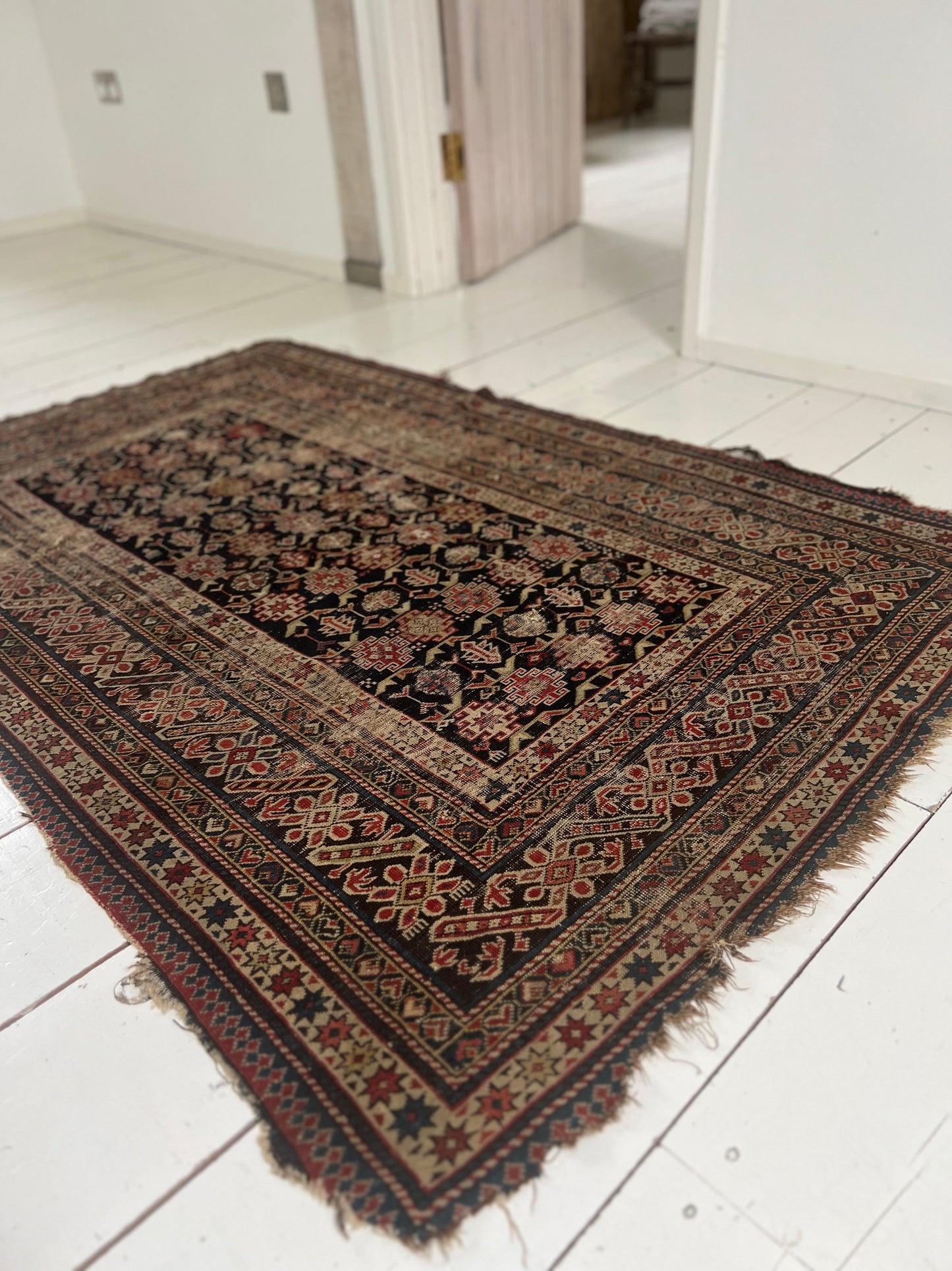 Beautiful Old Country House Kazak Rug