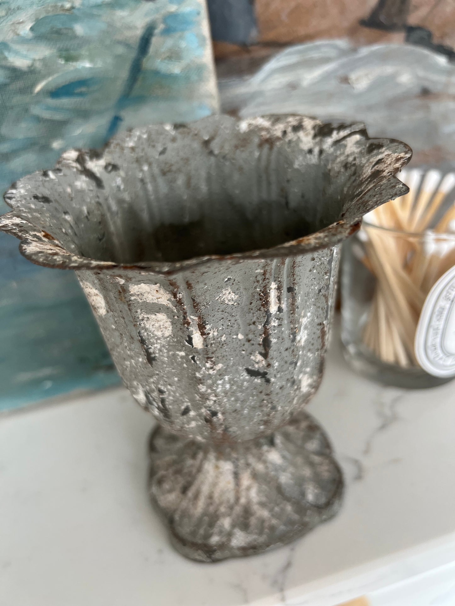 Vintage Small Metal Urn