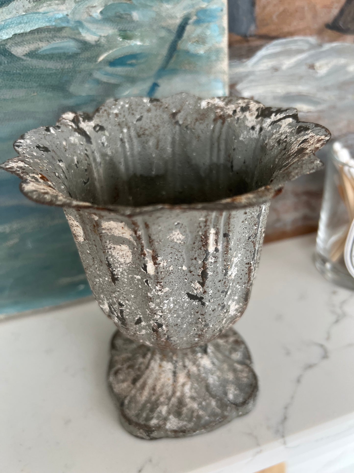 Vintage Small Metal Urn