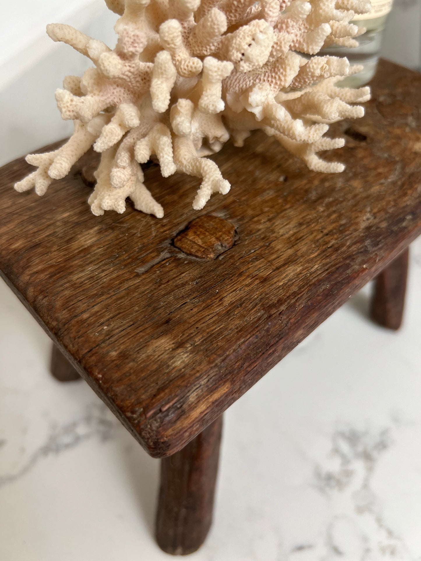 Tiny Vintage Rustic Stool