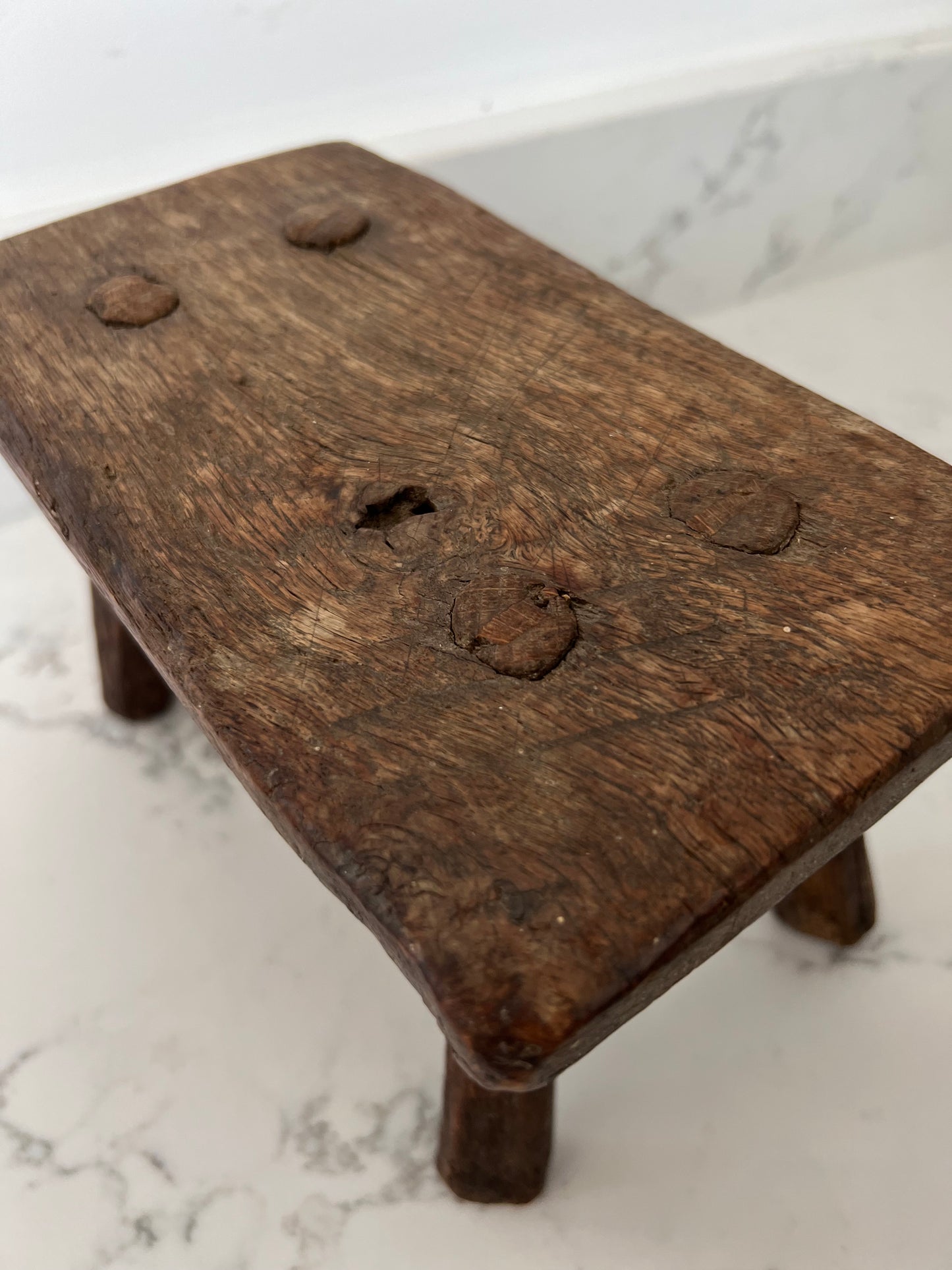 Tiny Vintage Rustic Stool