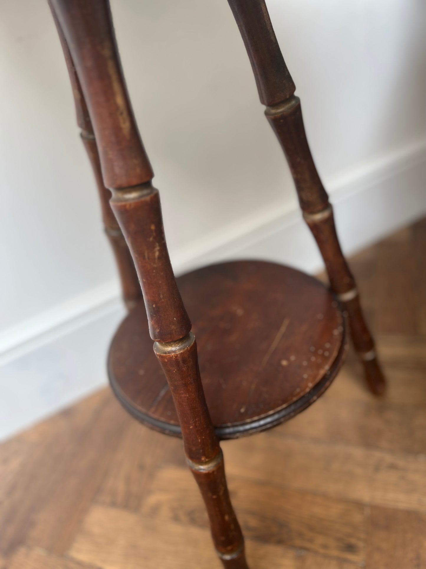 Vintage Faux Bamboo Side Table