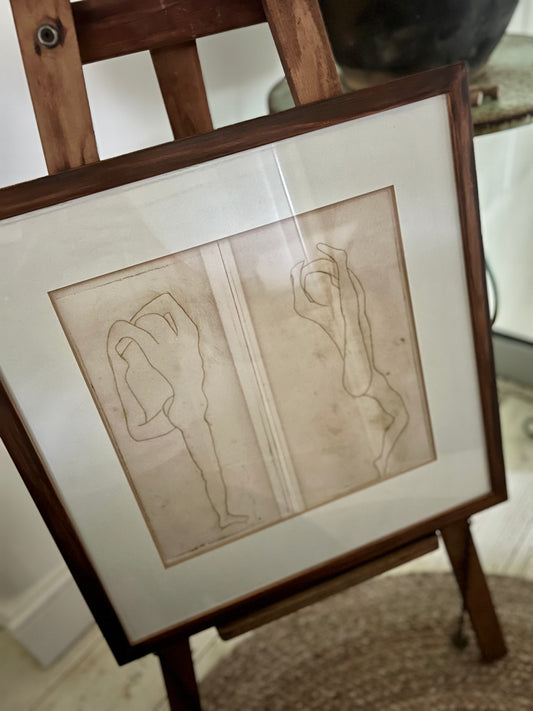 Pair of Vintage Framed Nude Figure Studies