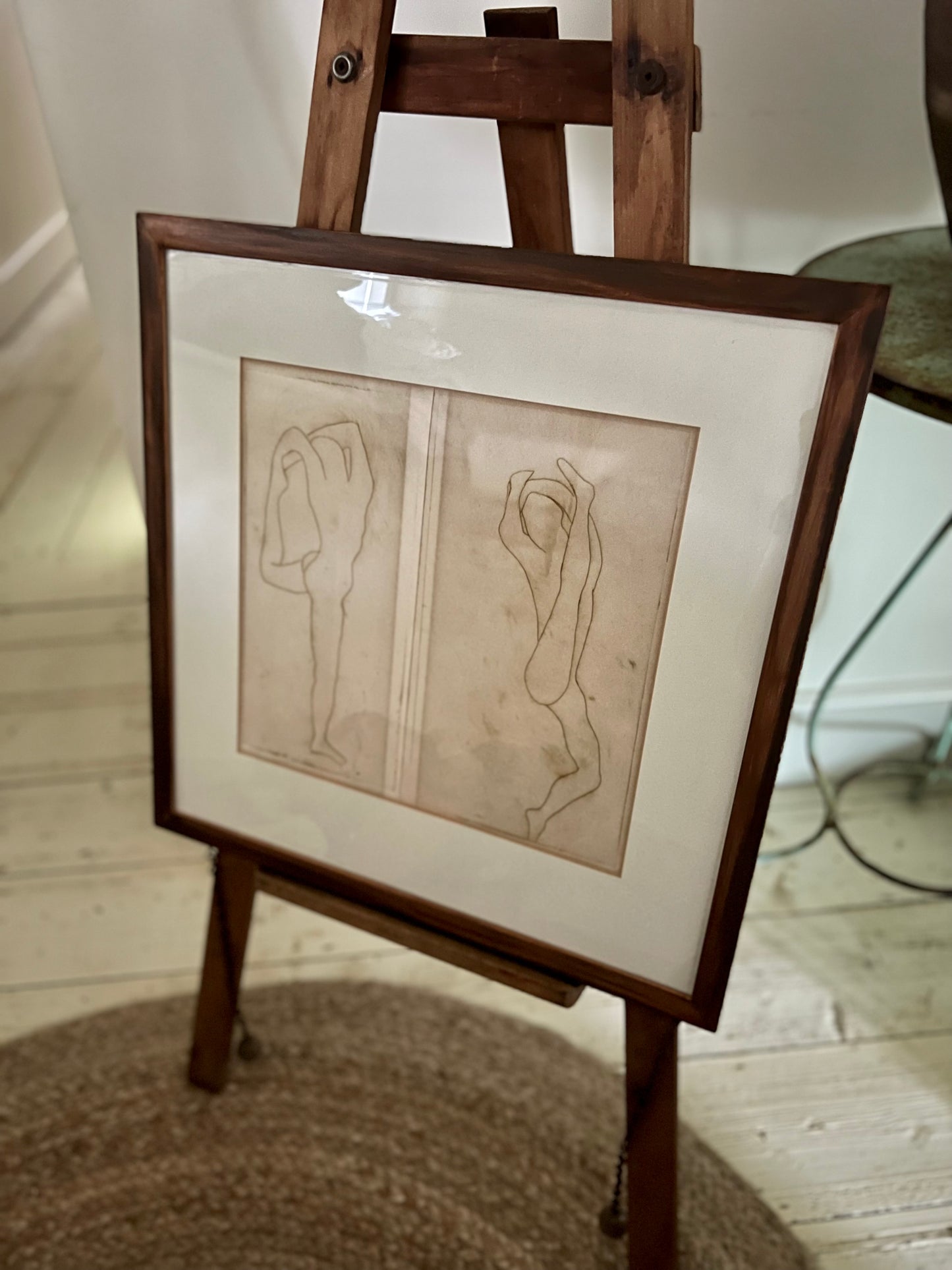 Pair of Vintage Framed Nude Figure Studies