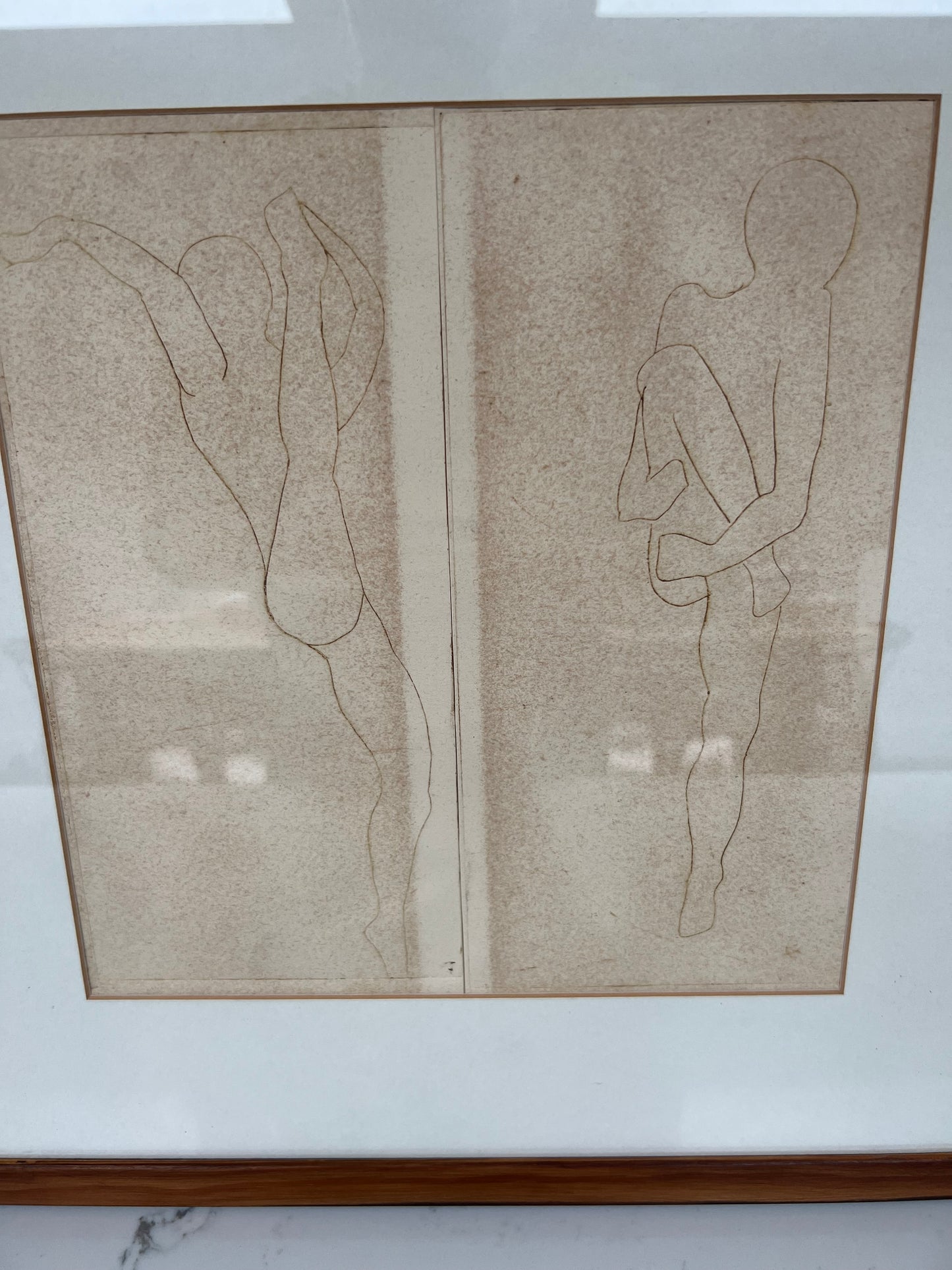 Pair of Vintage Framed Nude Figure Studies