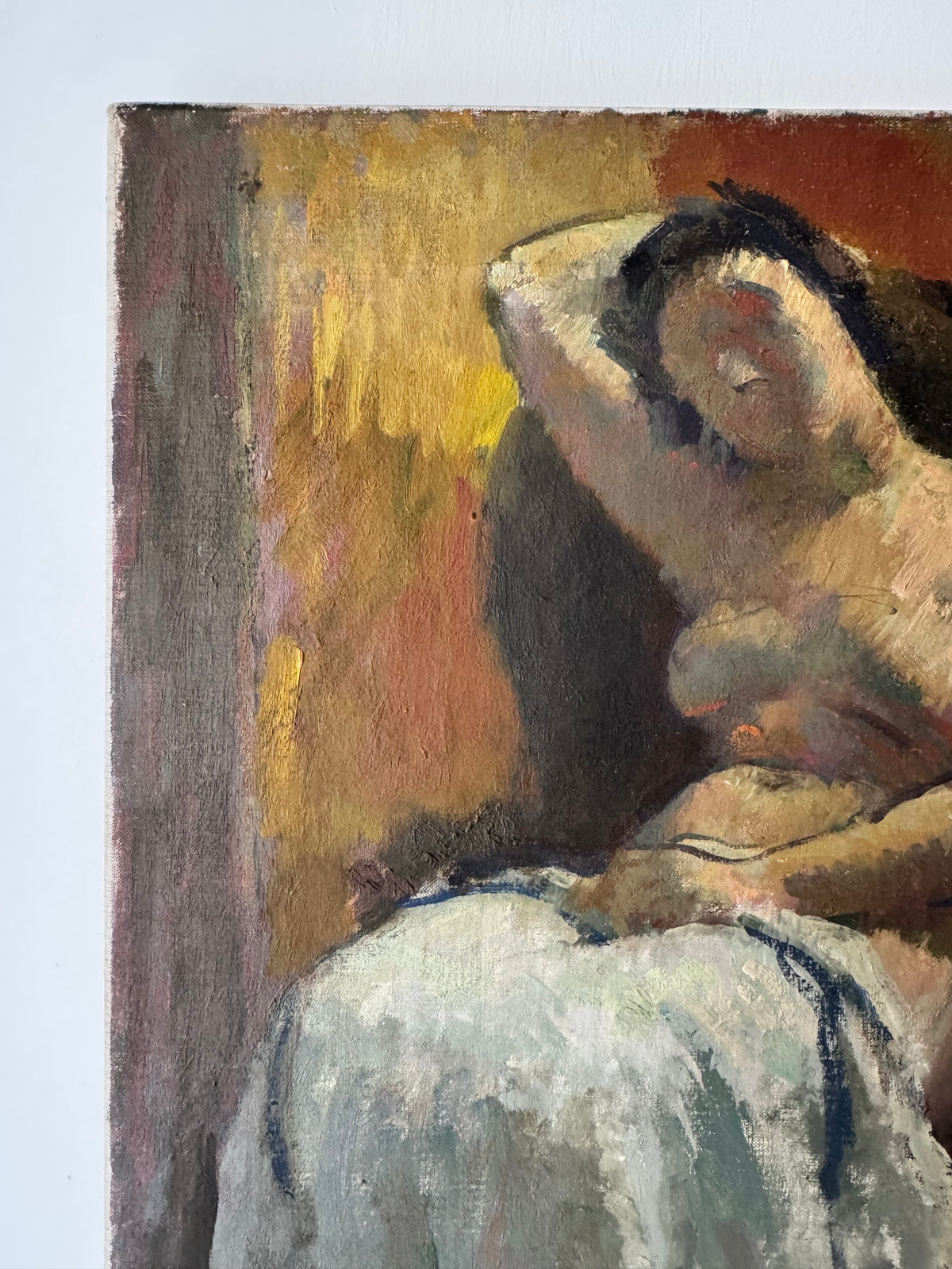 Mid Century British Nude Oil On Canvas Signed Todd