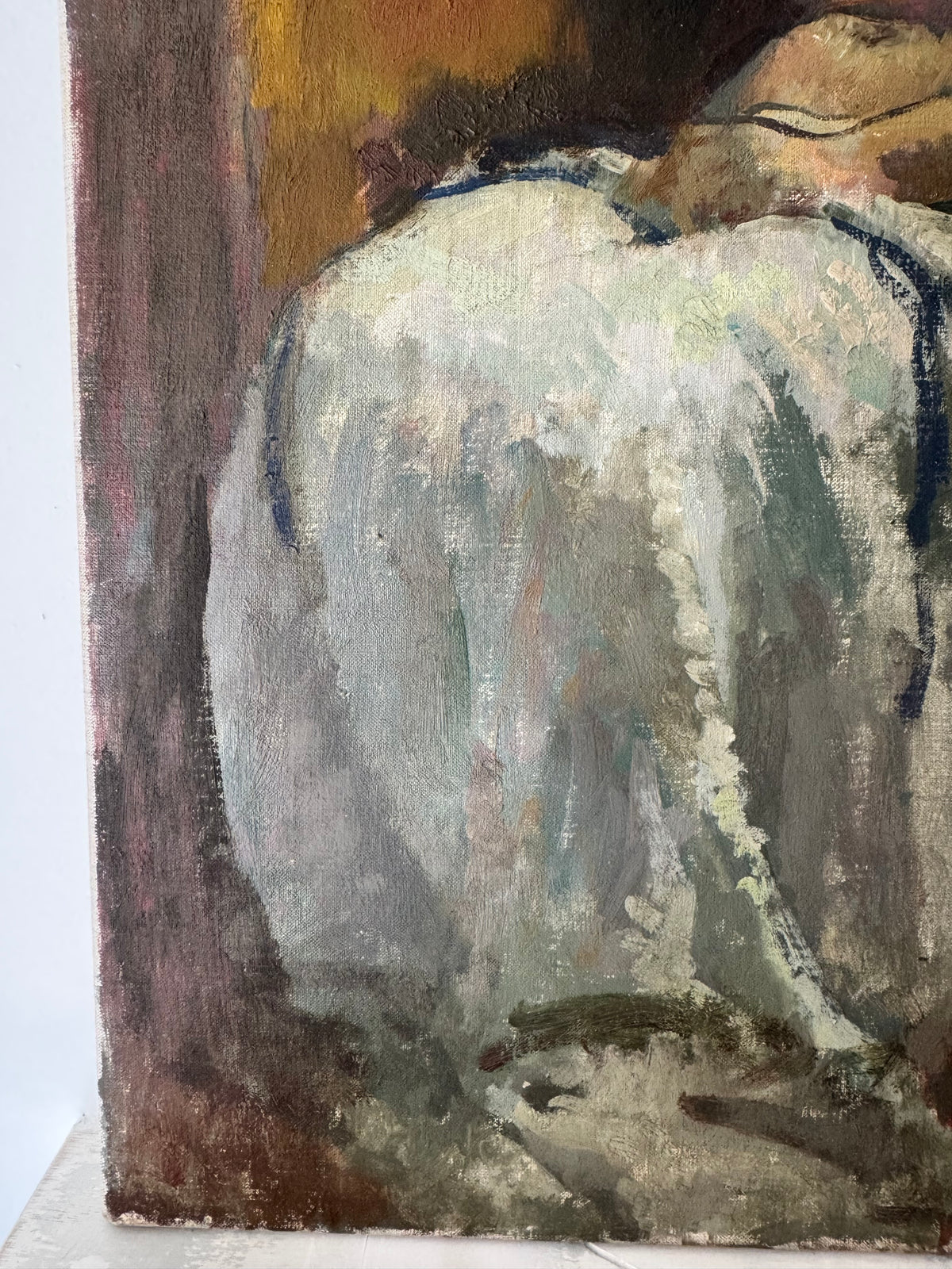 Mid Century British Nude Oil On Canvas Signed Todd