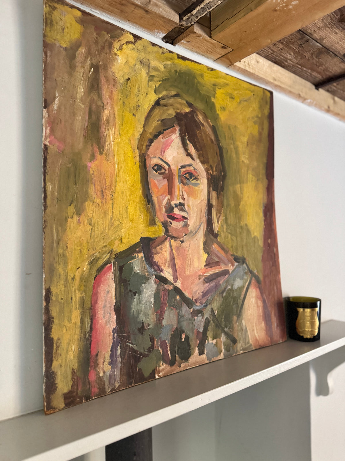 Mid Century Bold Expressive Portrait
