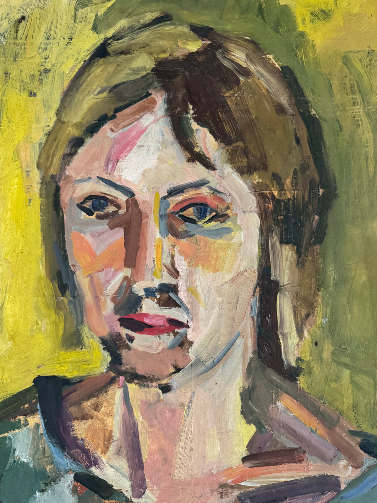 Mid Century Bold Expressive Portrait