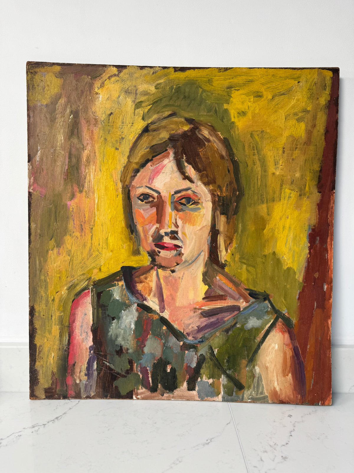 Mid Century Bold Expressive Portrait