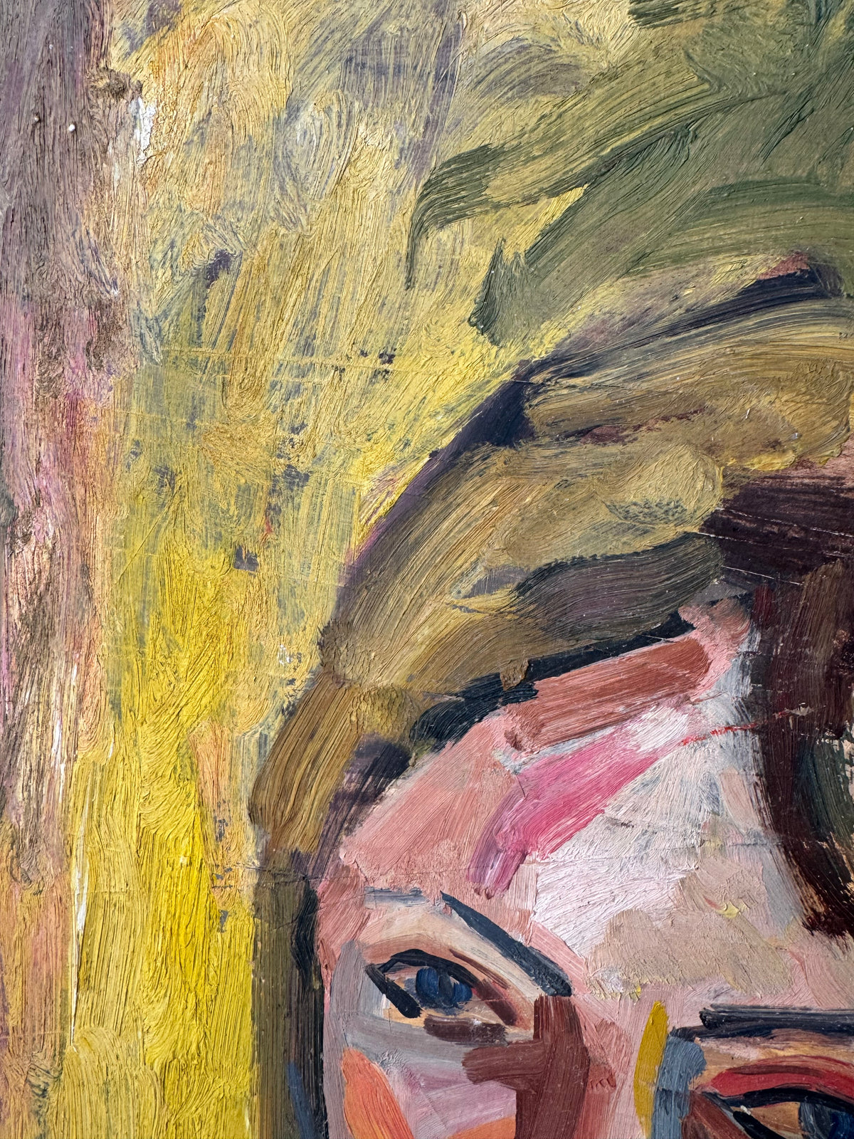 Mid Century Bold Expressive Portrait
