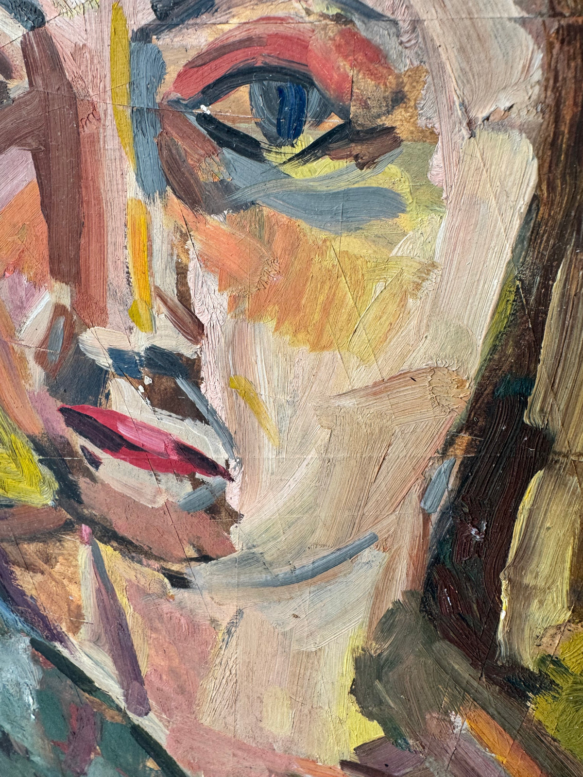 Mid Century Bold Expressive Portrait