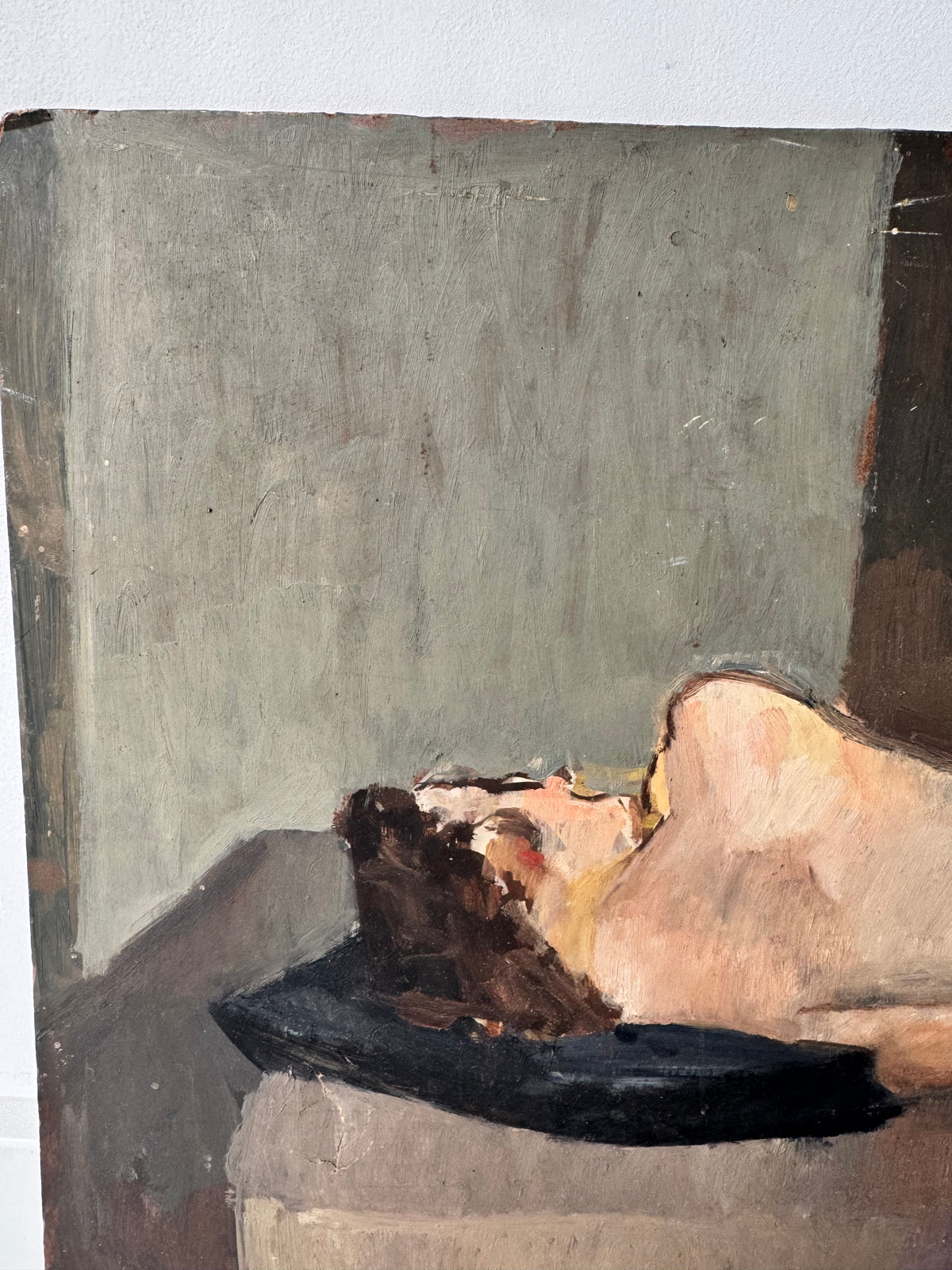 Beautiful Large Mid Century Nude on Board